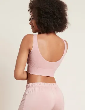 Ribbed Seamfree Crop - Dusty Pink,Women Wear