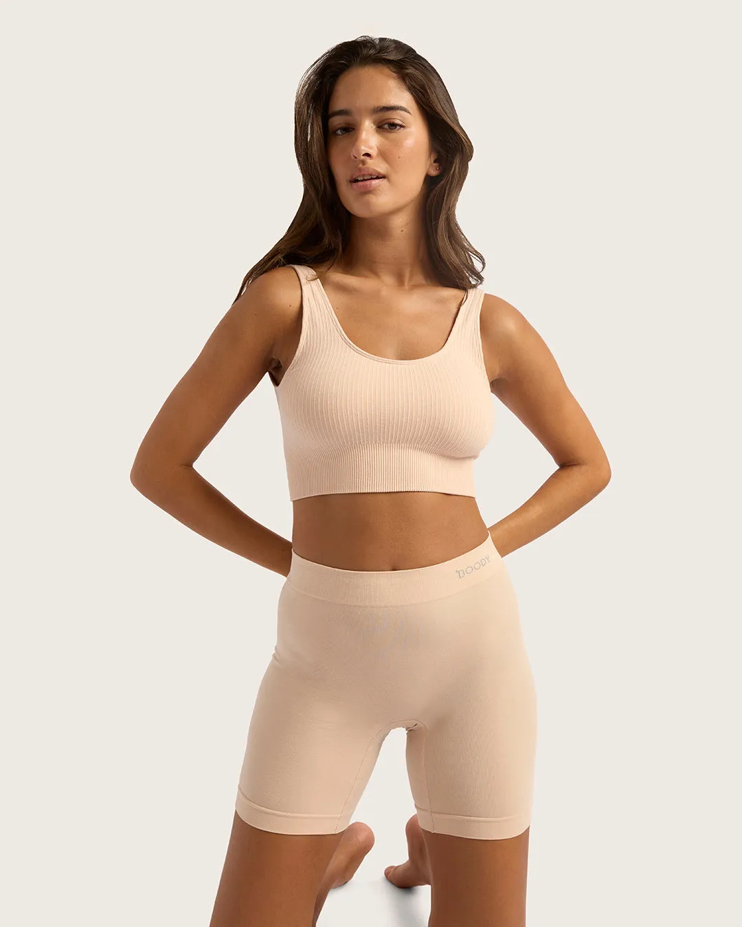 Ribbed Seamfree Crop - Shell,Women Wear