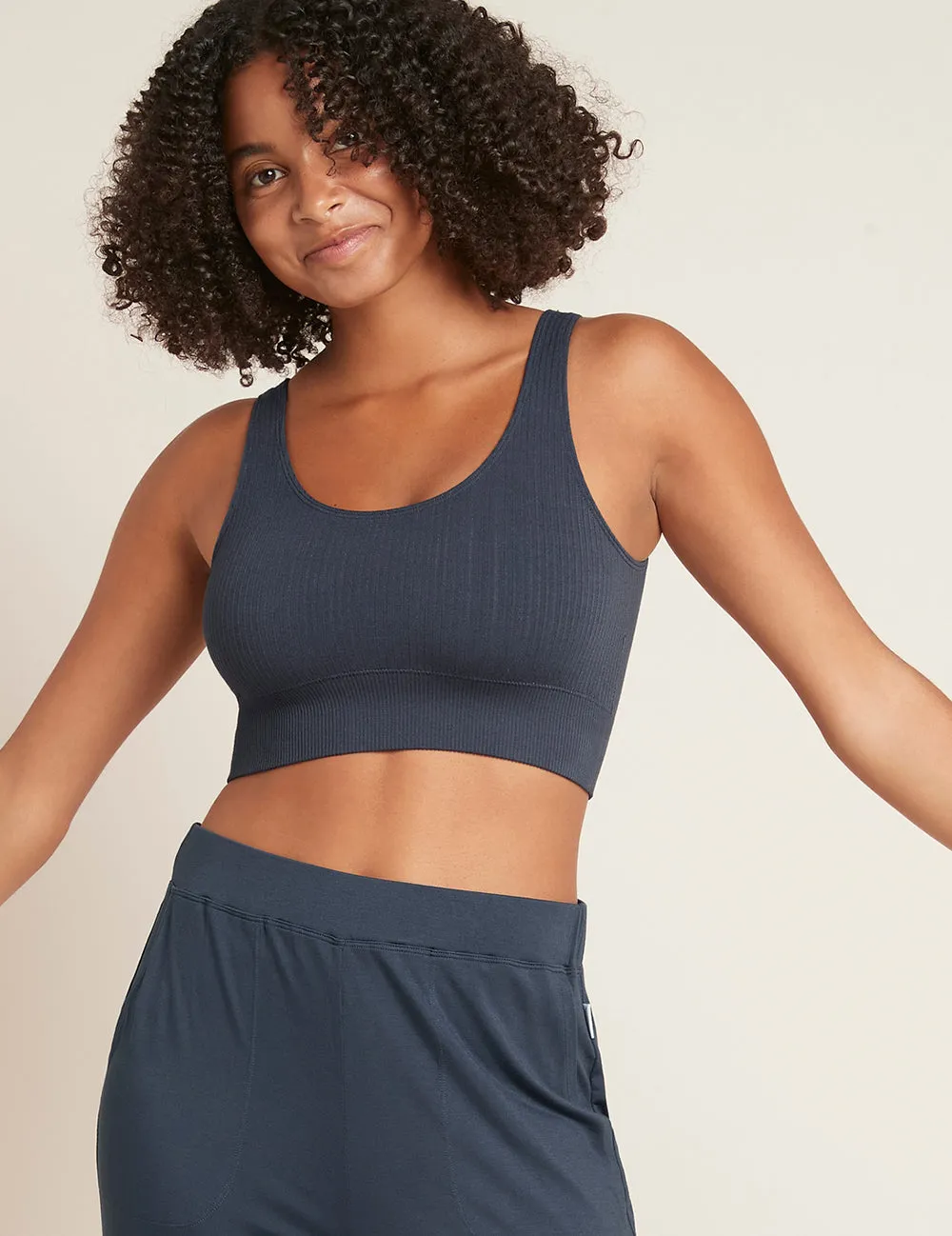 Ribbed Seamfree Crop - Storm,Women Wear