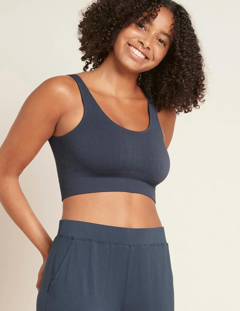 Ribbed Seamfree Crop - Storm,Women Wear