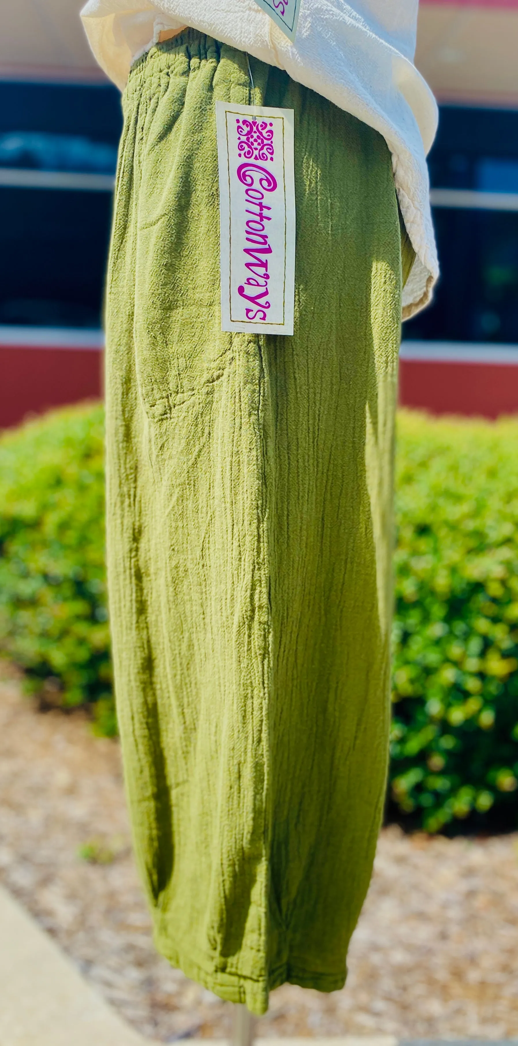 Ron Pant 100% Cotton Gauze,Women Wear