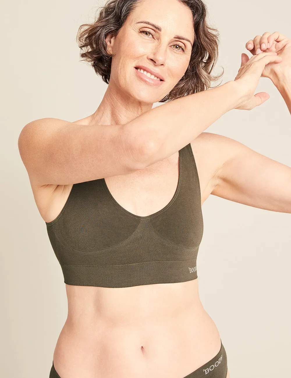 Seamfree Crop Bra - Dark Olive,Women Wear