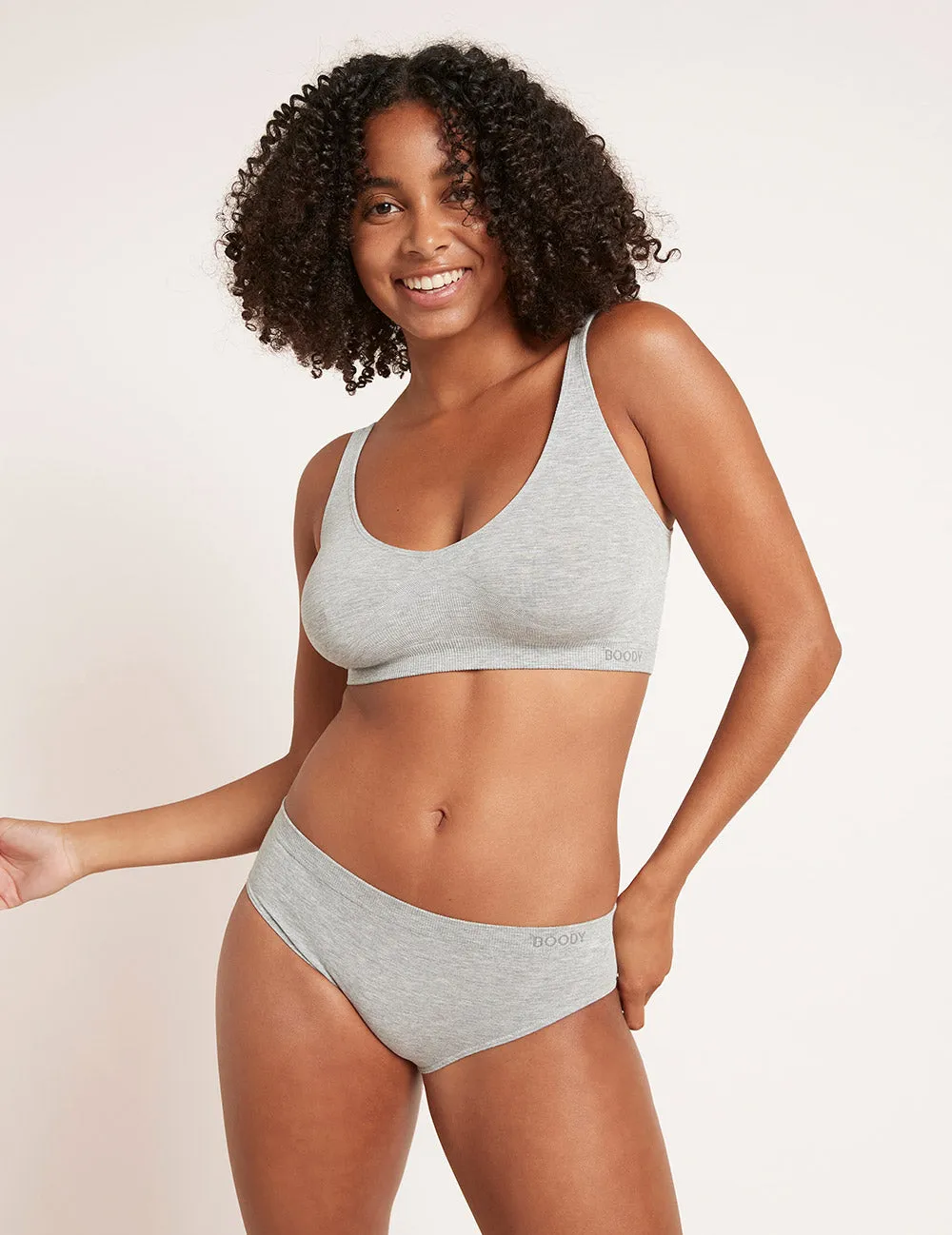 Seamfree Crop Bra - Light Grey Marl,Women Wear