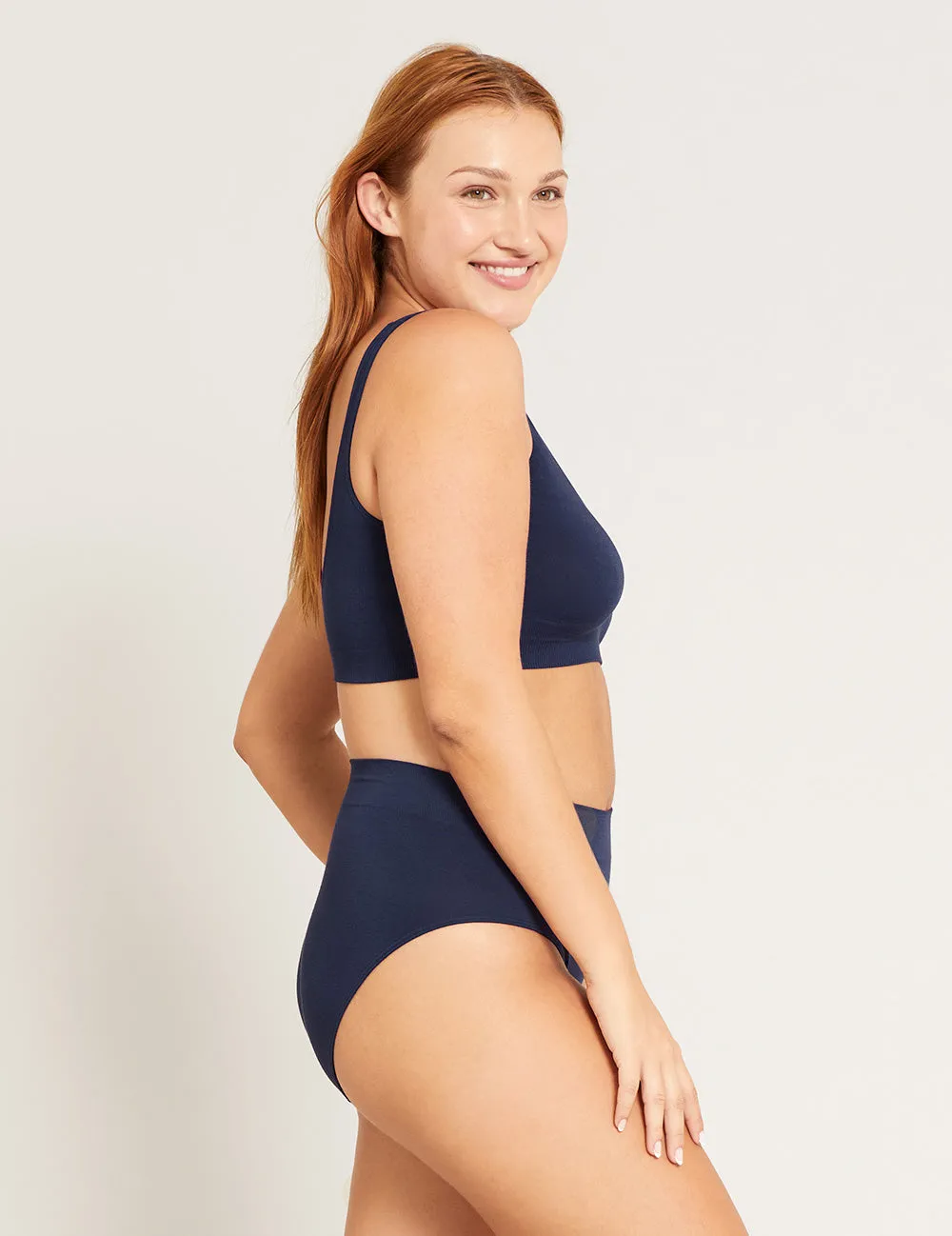 Seamfree Crop Bra - Navy,Women Wear