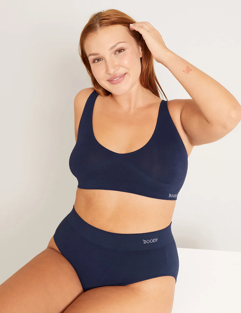 Seamfree Crop Bra - Navy,Women Wear