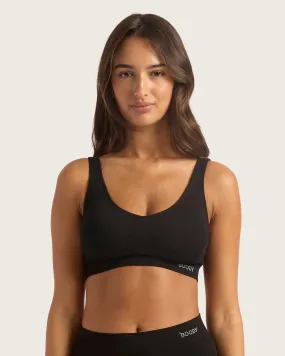 Seamfree Padded Crop Bra - Black,Women Wear