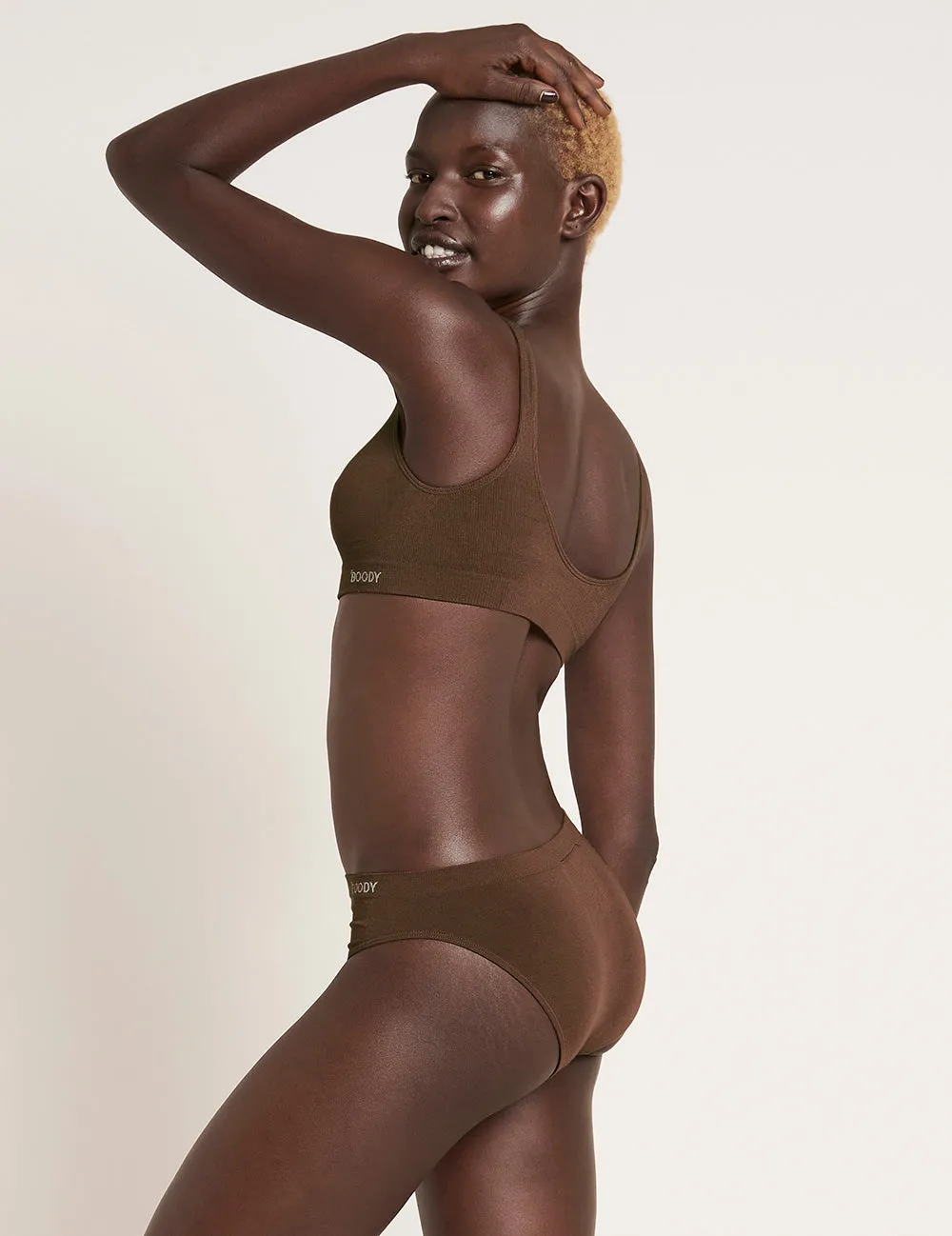 Seamfree Padded Crop Bra - Clove,Women Wear