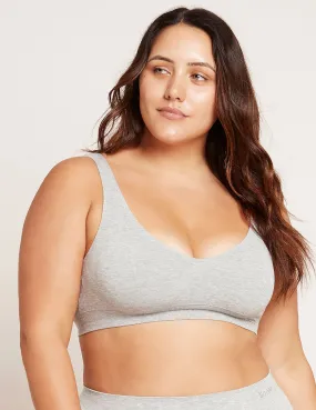 Seamfree Padded Crop Bra - Light Grey Marl,Women Wear