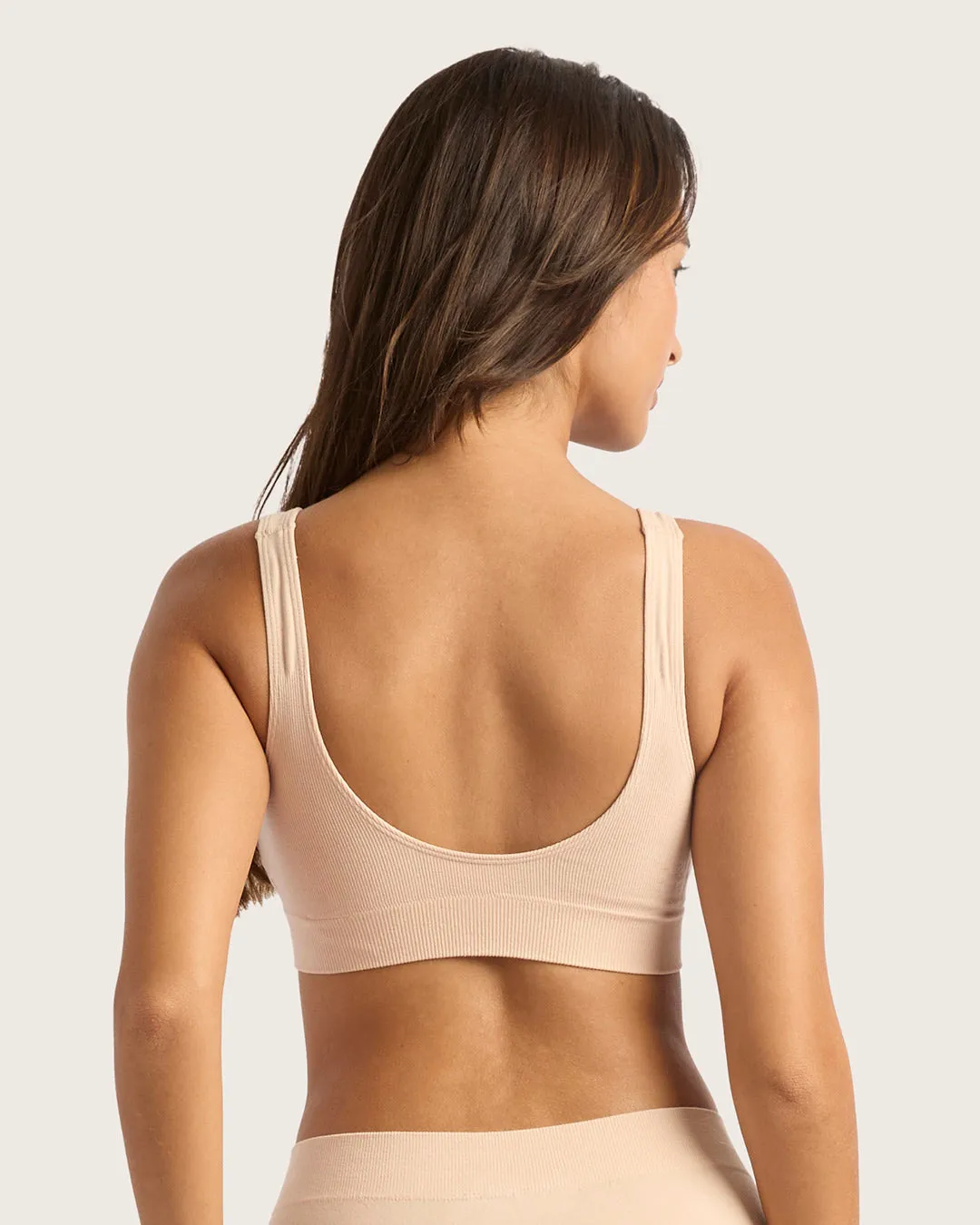 Seamfree Padded Crop Bra - Shell,Women Wear