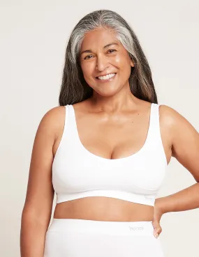 Seamfree Padded Crop Bra - White,Women Wear