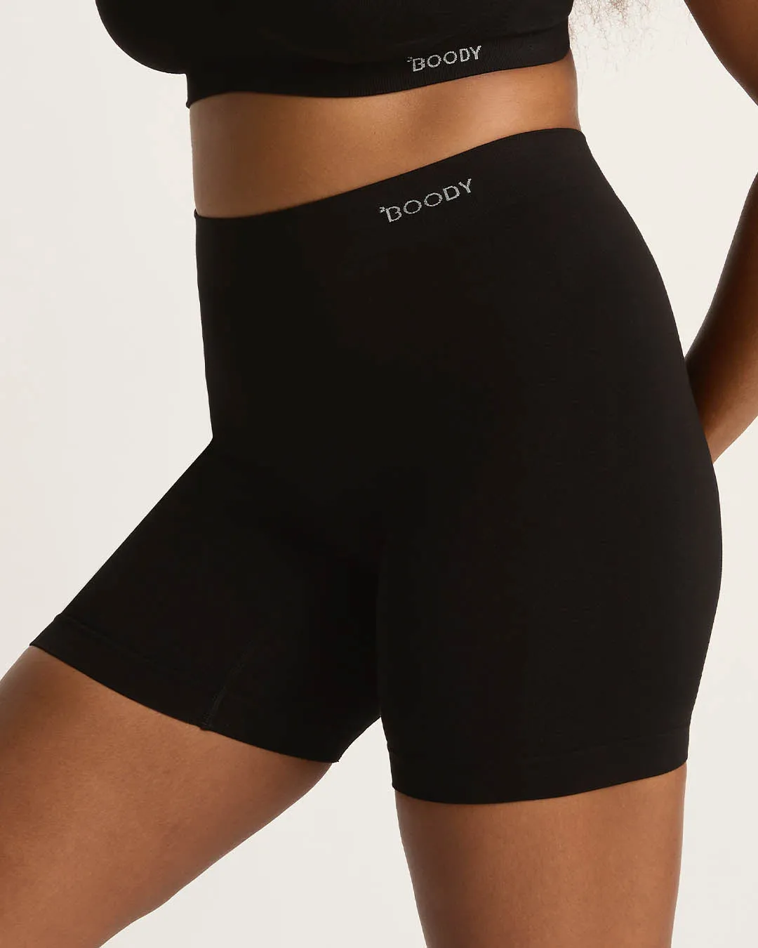 Seamfree Undershorts with Pocket 6" - Black,Women Wear