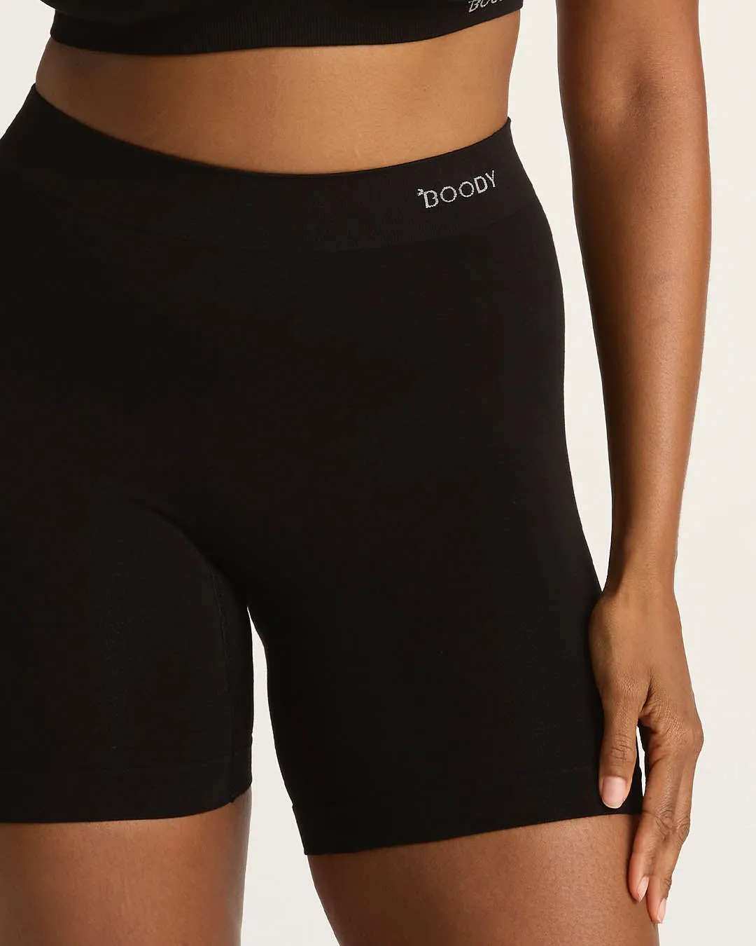 Seamfree Undershorts with Pocket 6" - Black,Women Wear