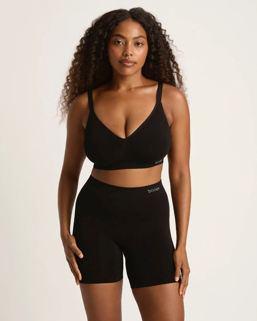 Seamfree Undershorts with Pocket 6" - Black,Women Wear