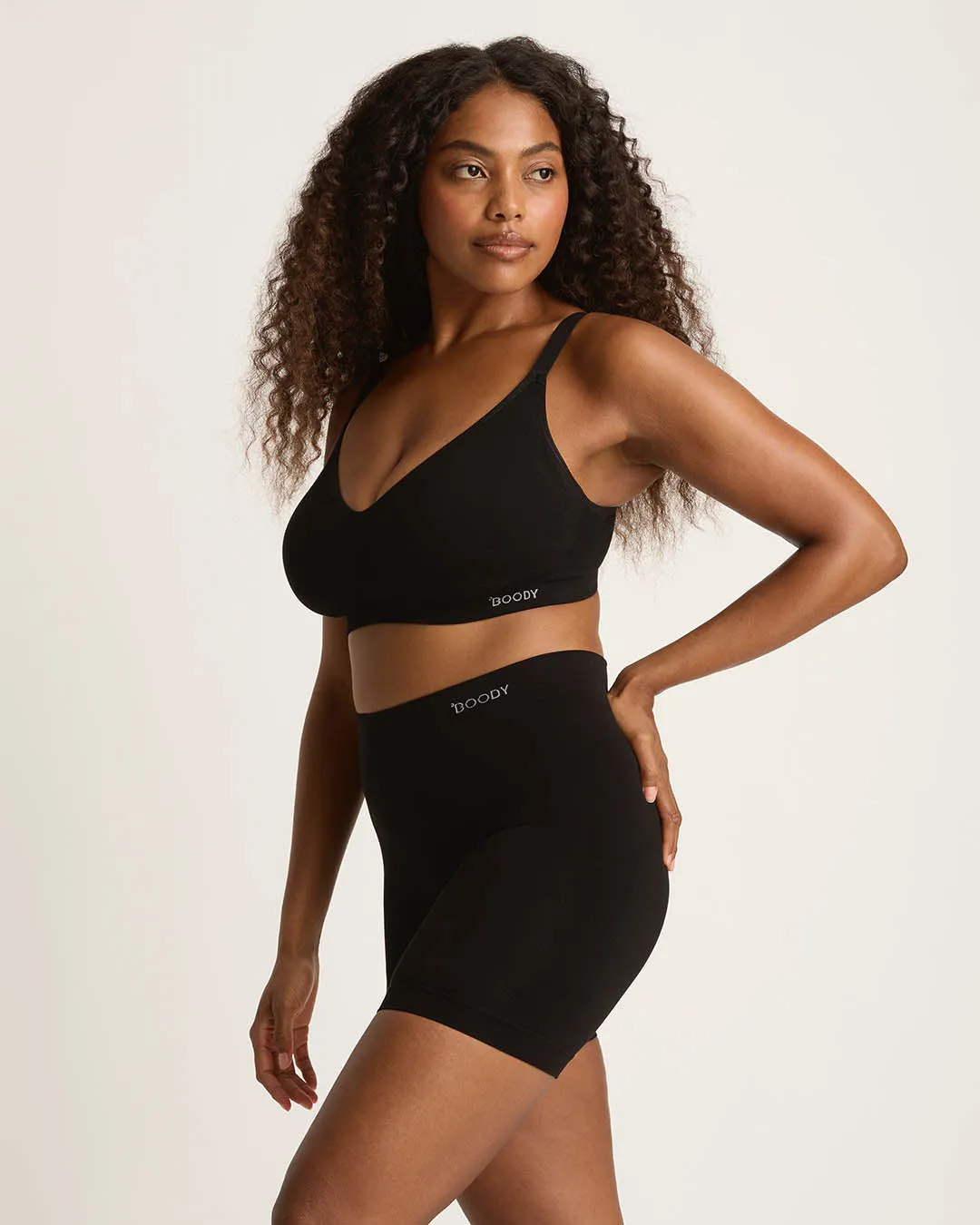 Seamfree Undershorts with Pocket 6" - Black,Women Wear