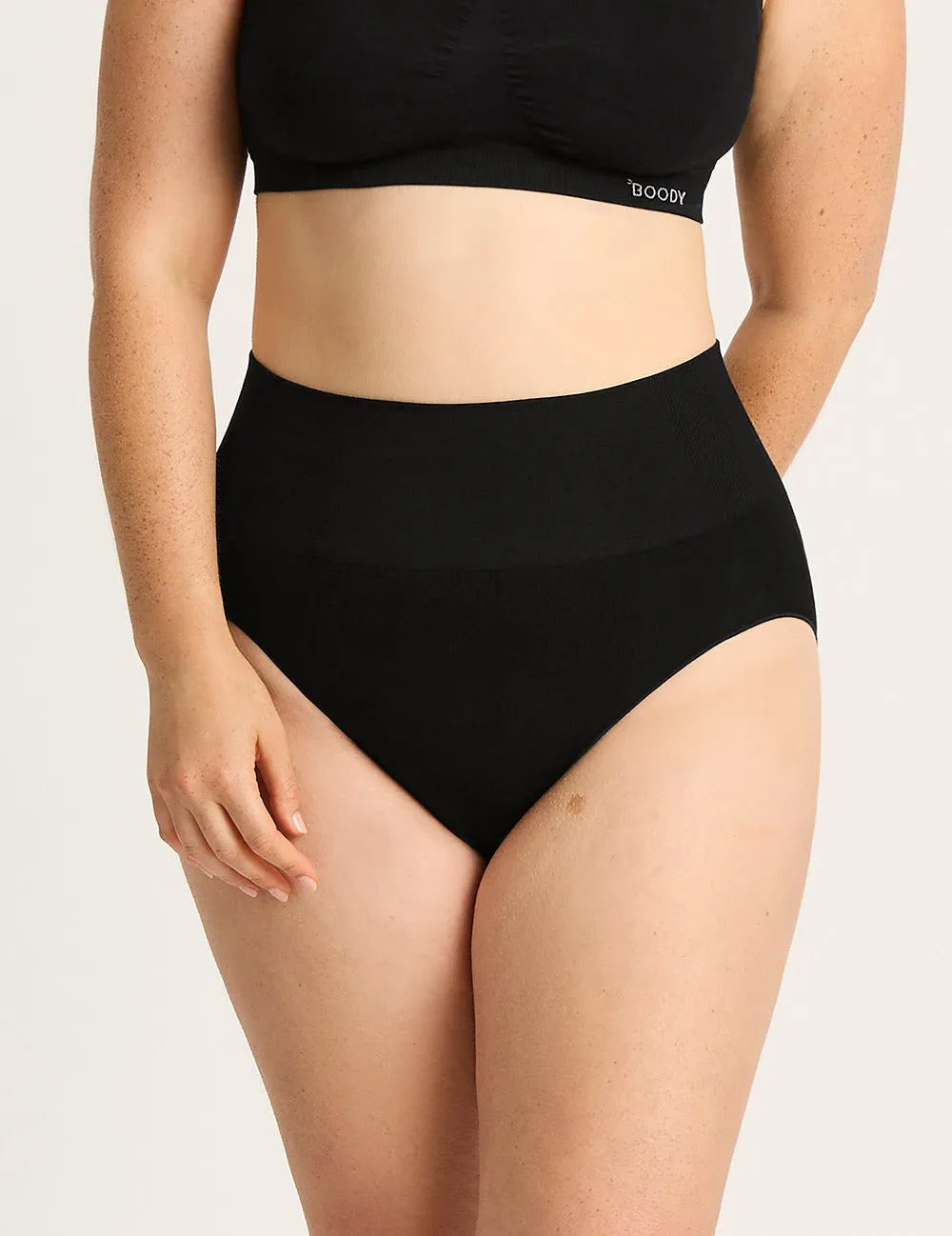 Shaper High Cut Full Briefs - Black,Women Wear