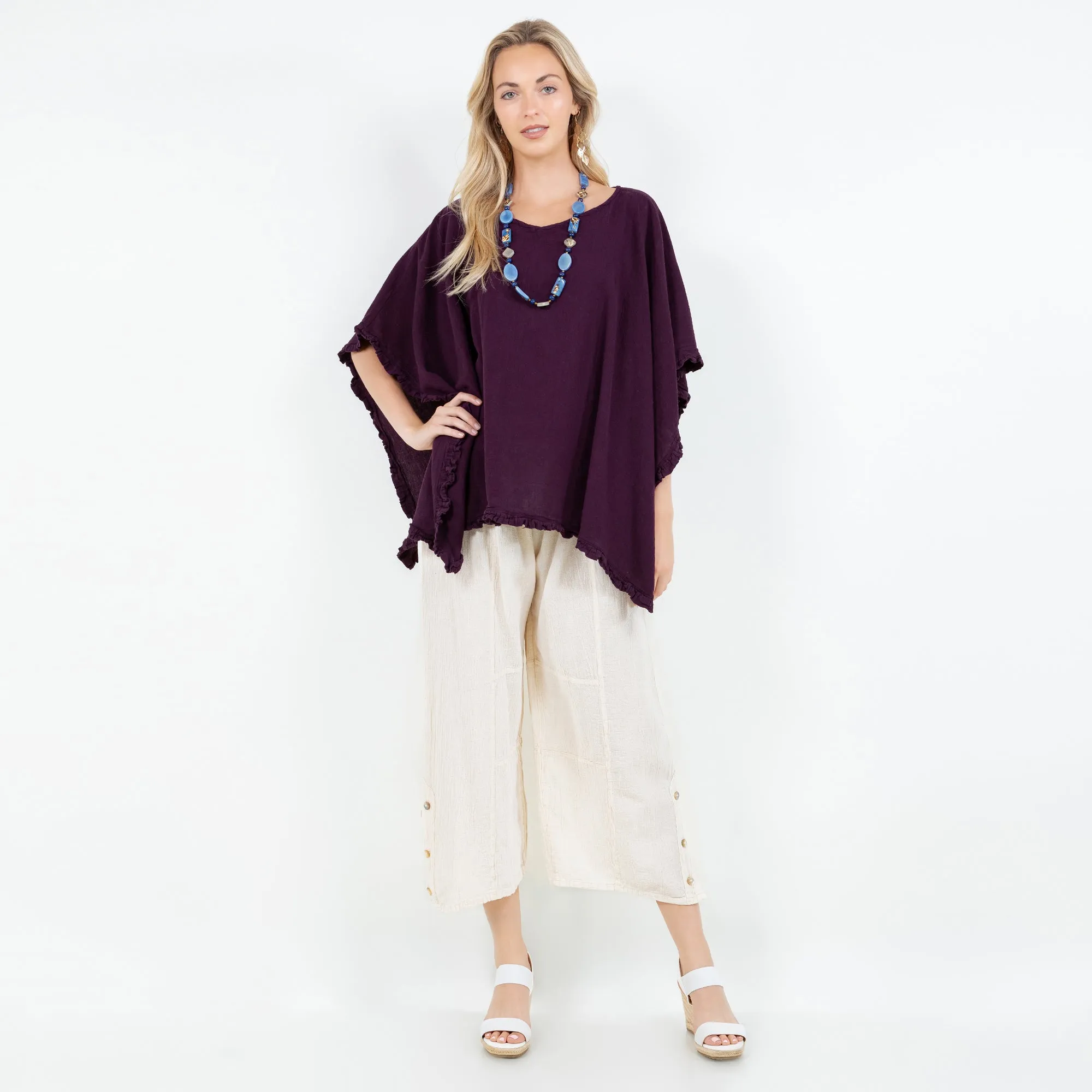 Sharon Top - 100% Cotton Gauze,Women Wear