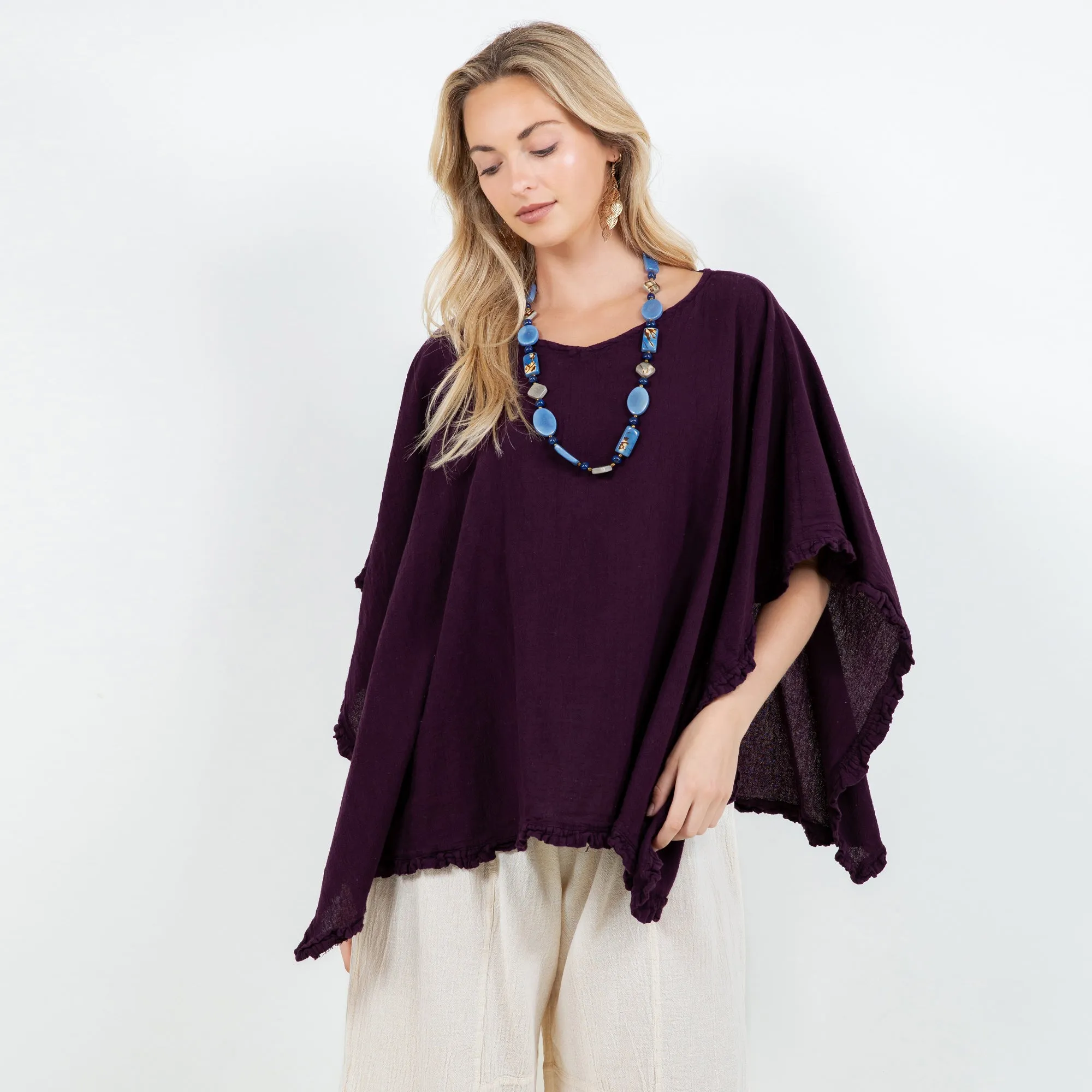 Sharon Top - 100% Cotton Gauze,Women Wear
