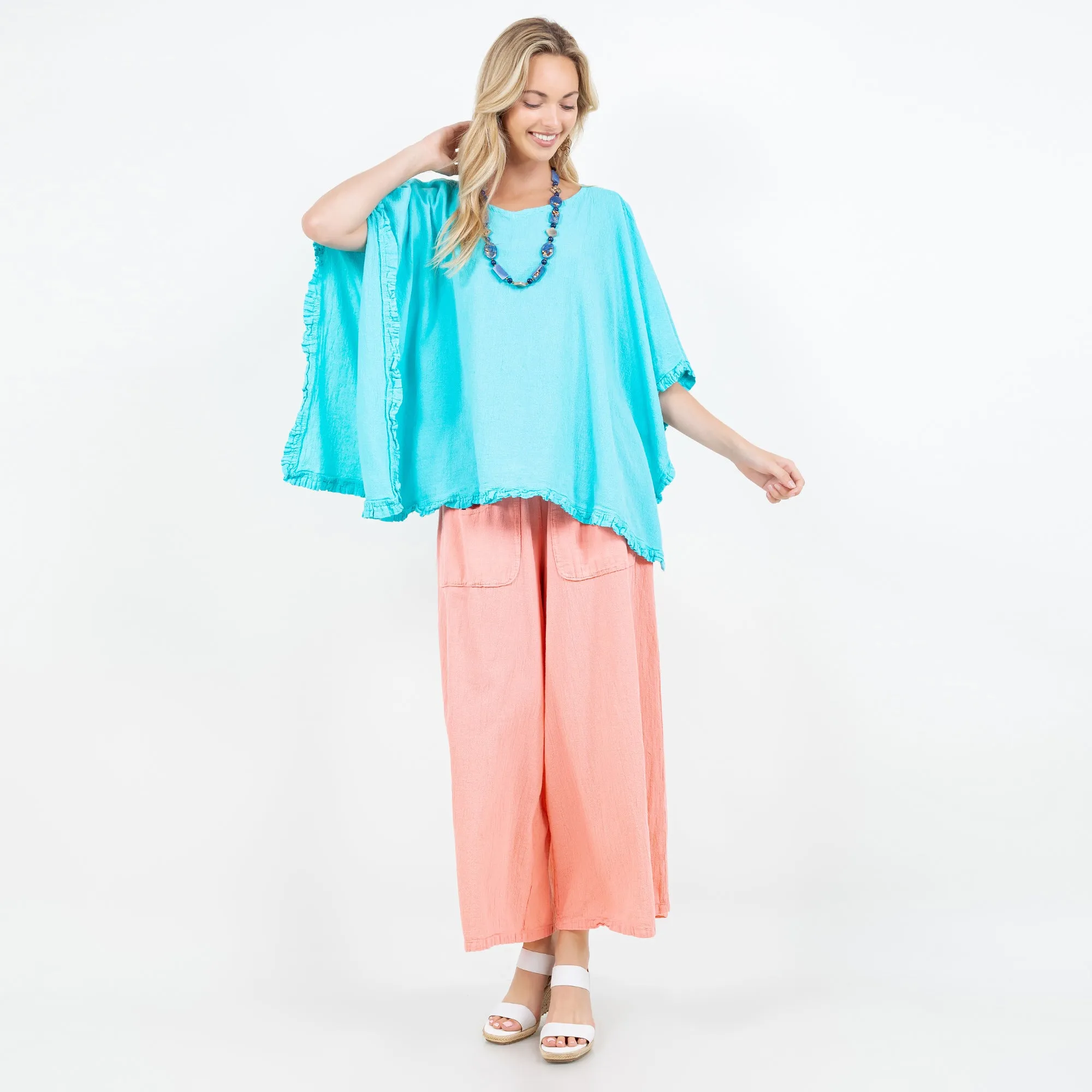 Sharon Top - 100% Cotton Gauze,Women Wear
