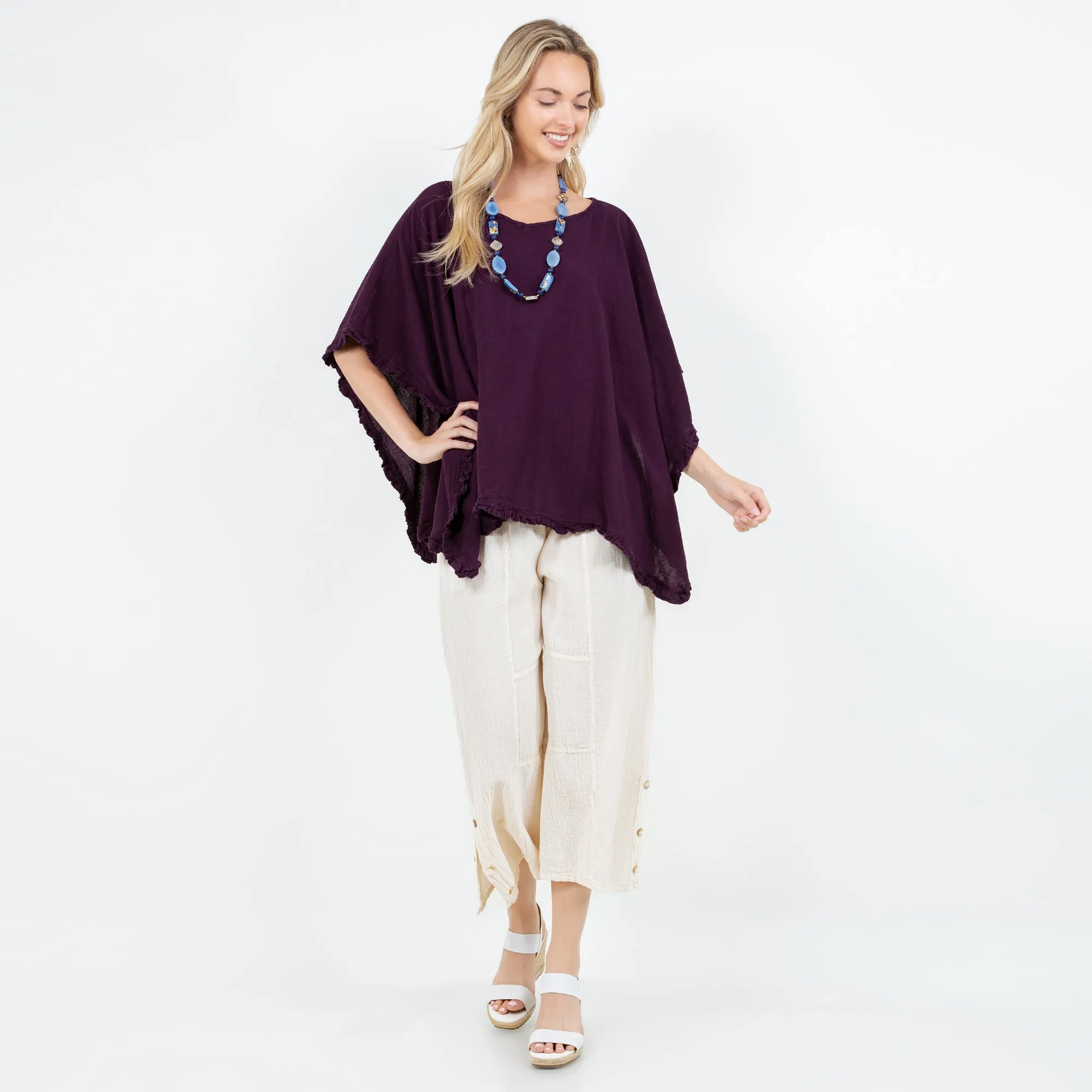 Sharon Top - 100% Cotton Gauze,Women Wear