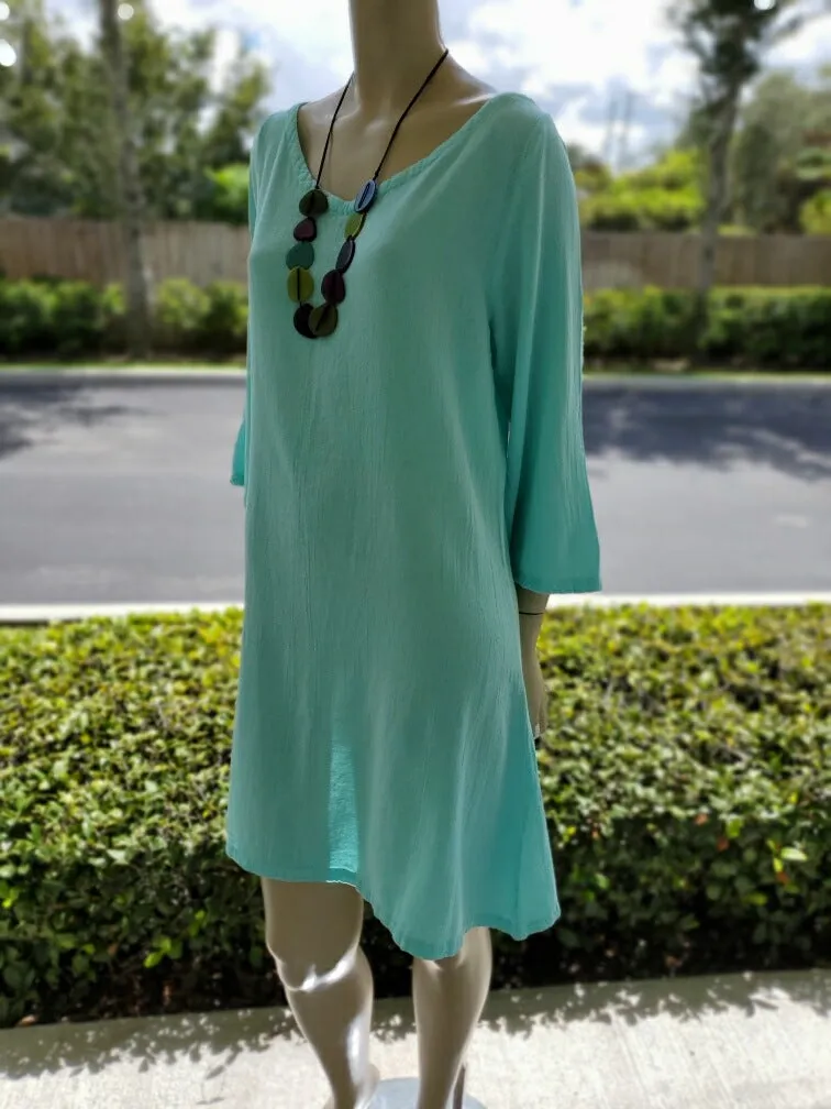 Sheila Flared Sleeve Tunic Long Top/Dress,Women Wear