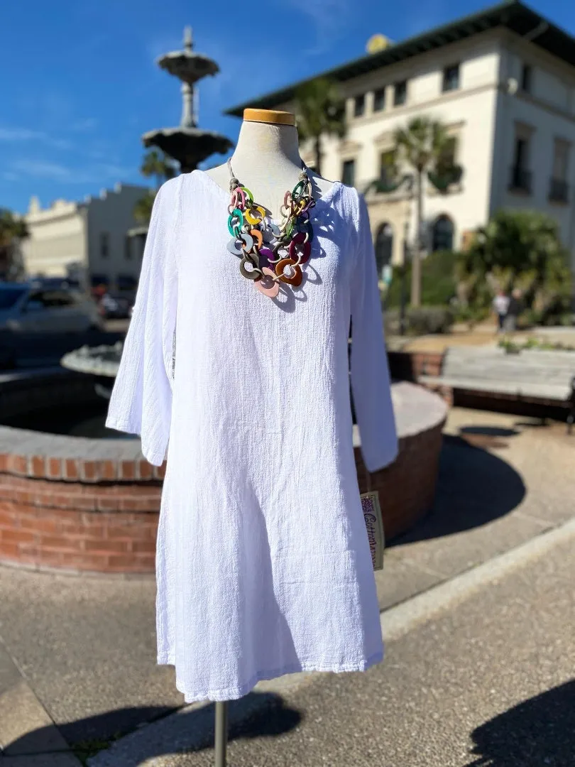 Sheila Flared Sleeve Tunic Long Top/Dress,Women Wear