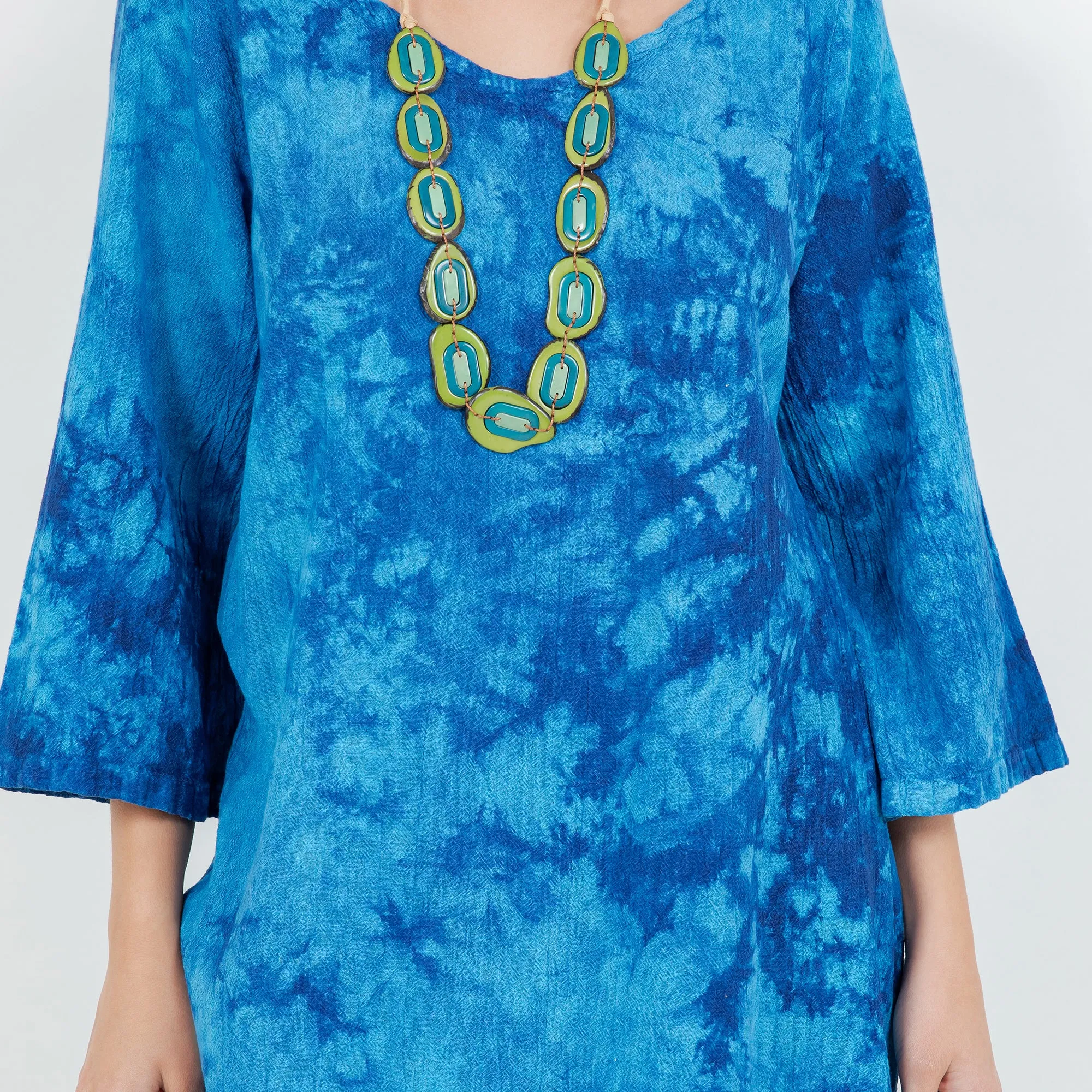 Sheila Flared Sleeve Tunic Long Top/Dress,Women Wear