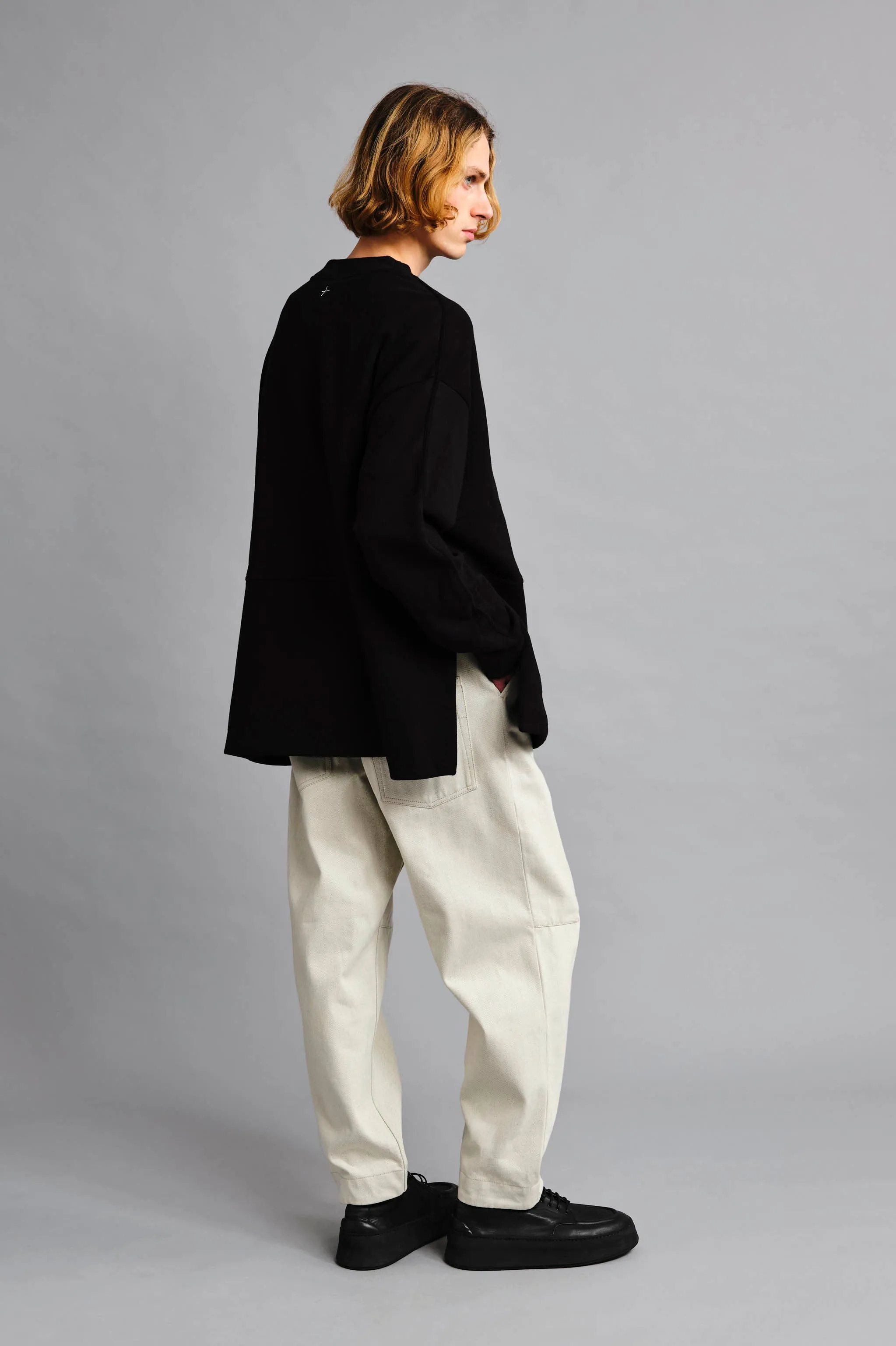 THE ARTISAN JUMPER / FLEECE JERSEY FLINT,Men Wear