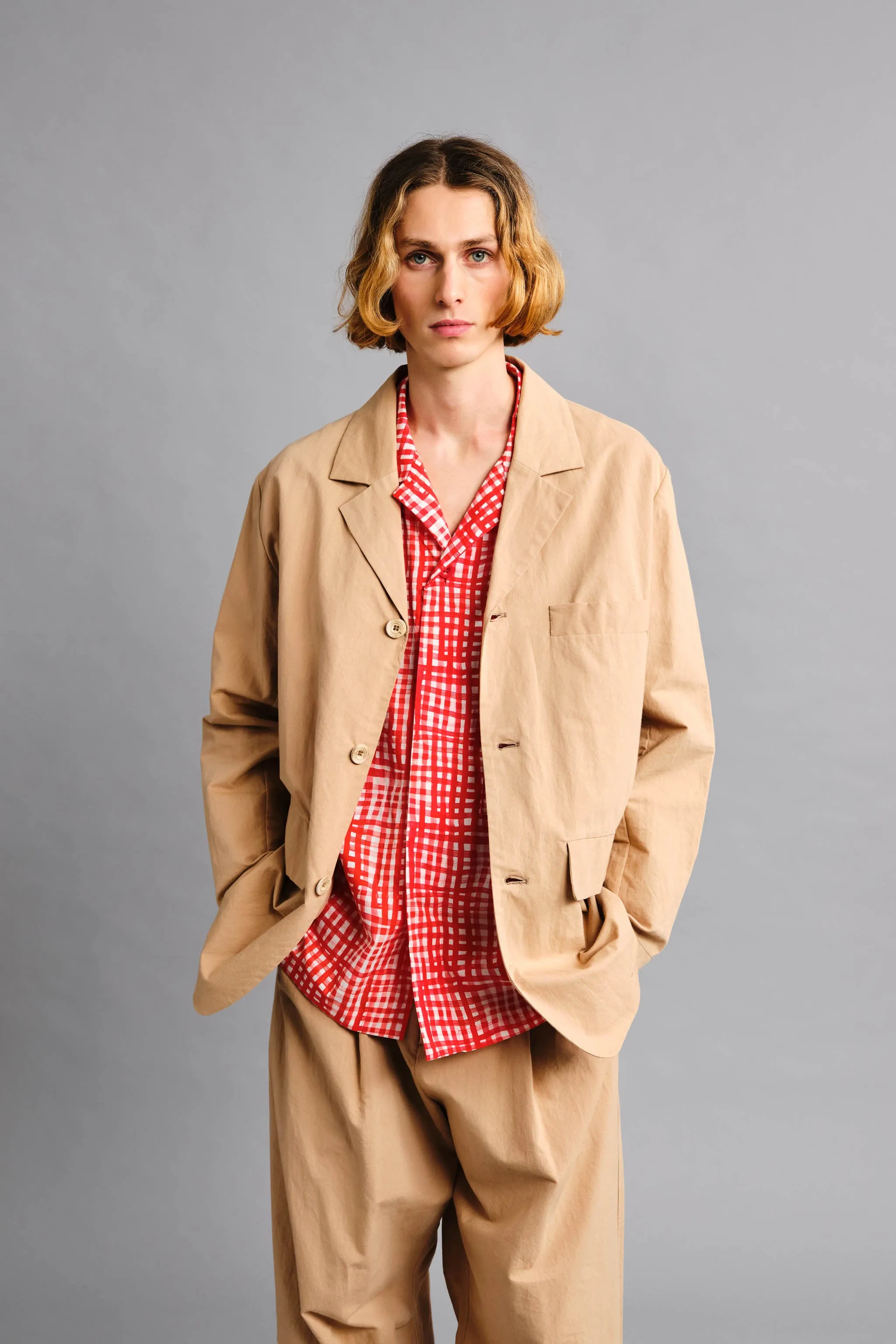THE ARTIST JACKET / PAPER SUITING MILKY TEA,Men Wear