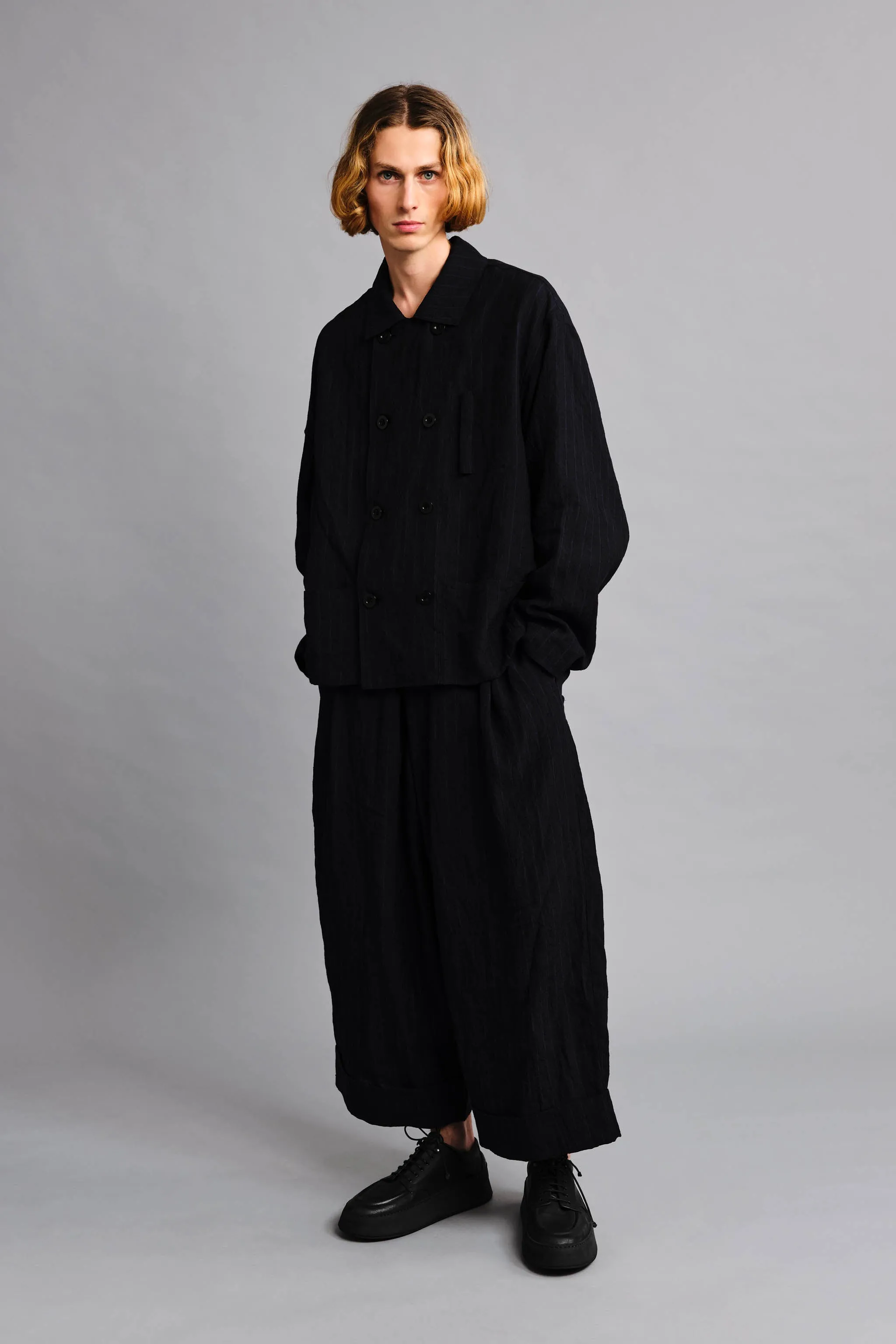 THE BAKER TROUSER / BUTCHER STRIPE INK,Men Wear