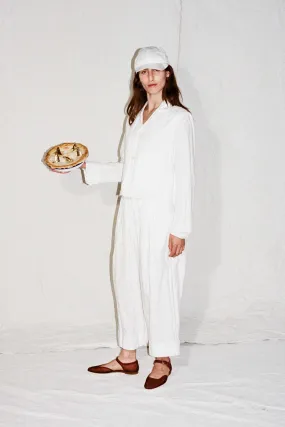 THE BAKER TROUSER / CRUMPLED COTTON CHALK,Men Wear