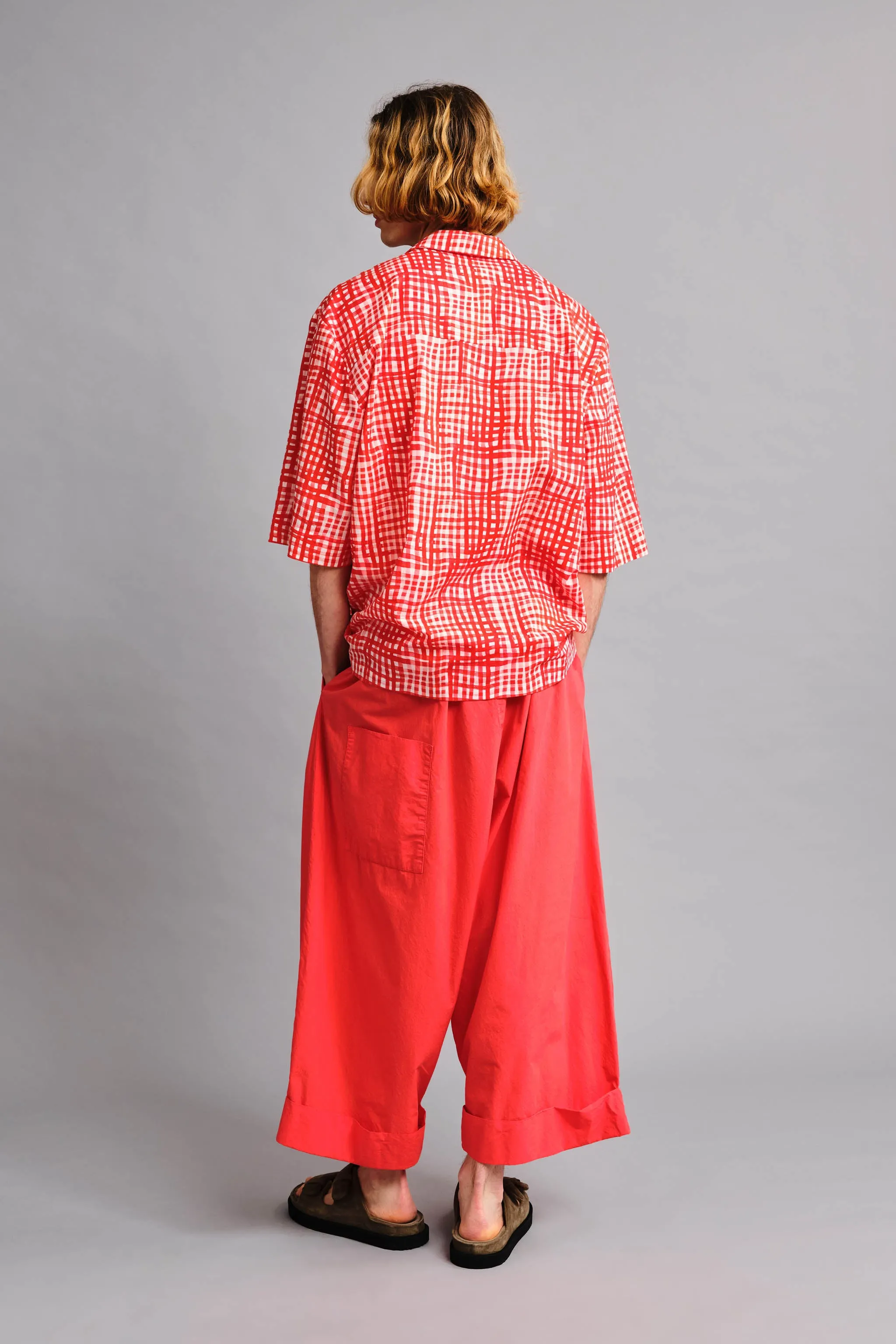 THE BAKER TROUSER / POPLIN TOMATO,Men Wear