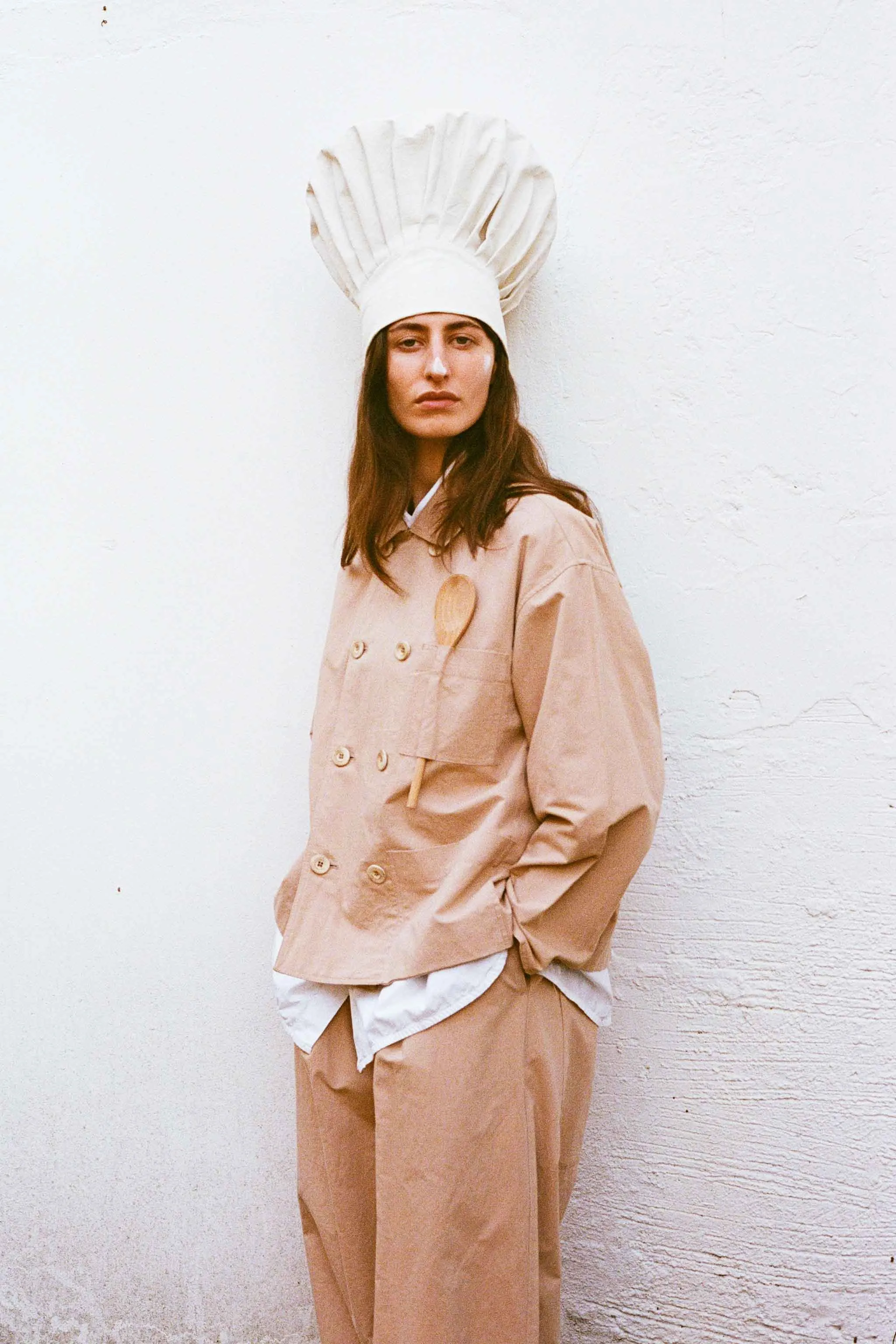 THE COOK JACKET / PAPER SUITING MILKY TEA,Men Wear