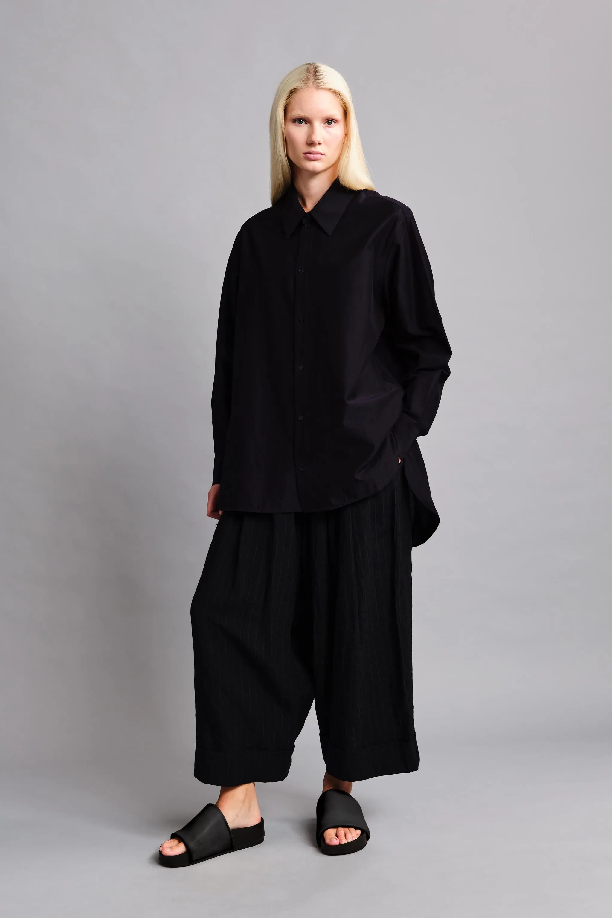 THE CUTLER SHIRT / COTTON SILK INK,Men Wear