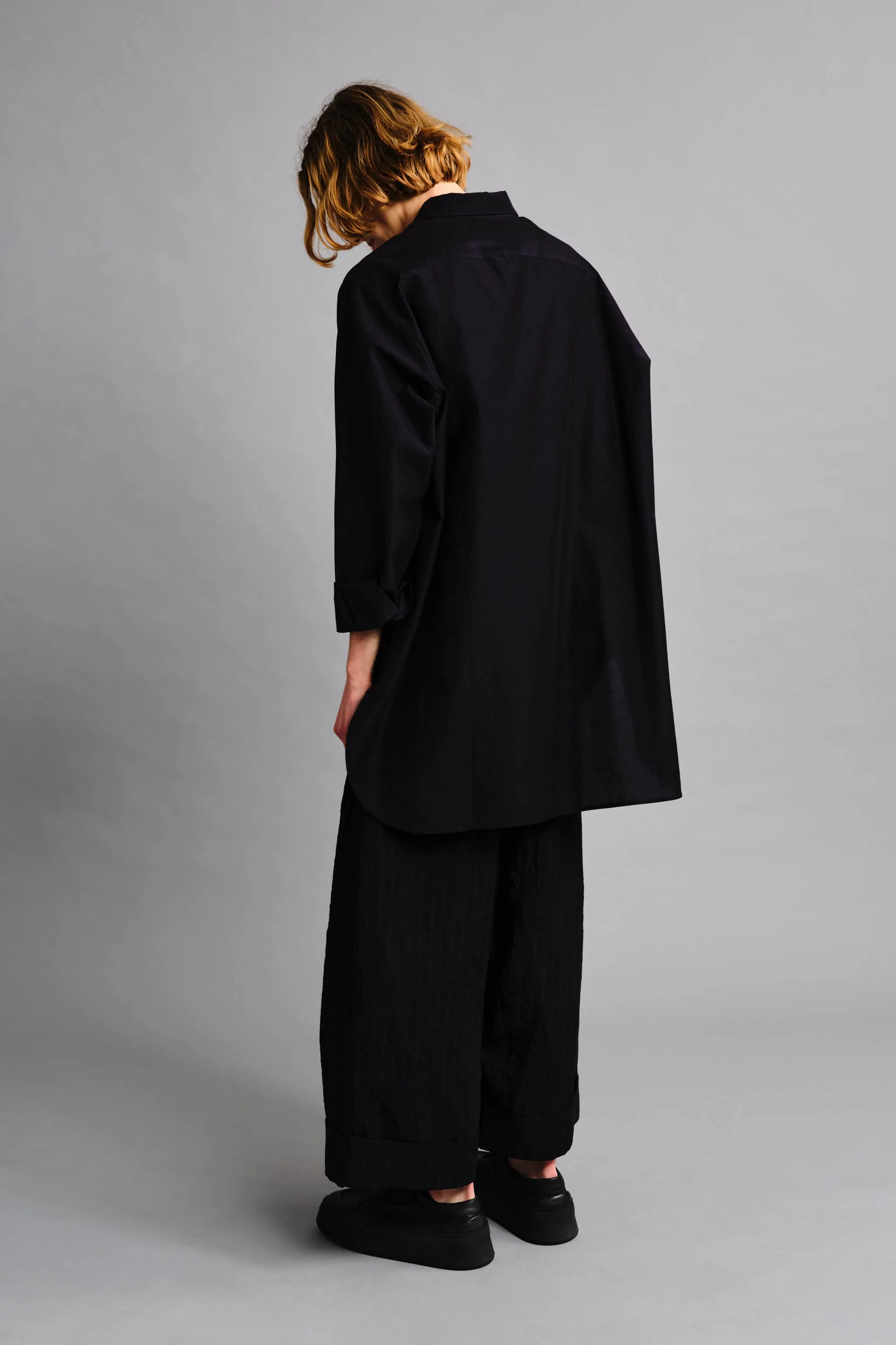THE CUTLER SHIRT / COTTON SILK INK,Men Wear