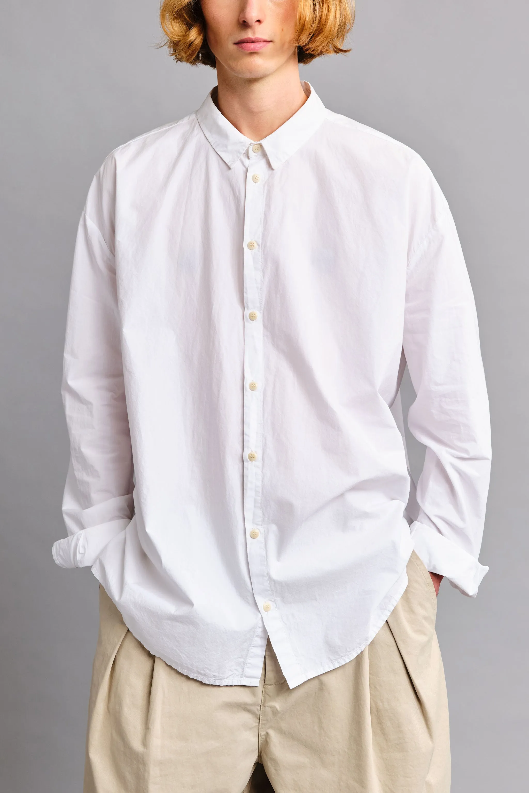 THE DRAUGHTSMAN SHIRT / POPLIN CHALK,Men Wear