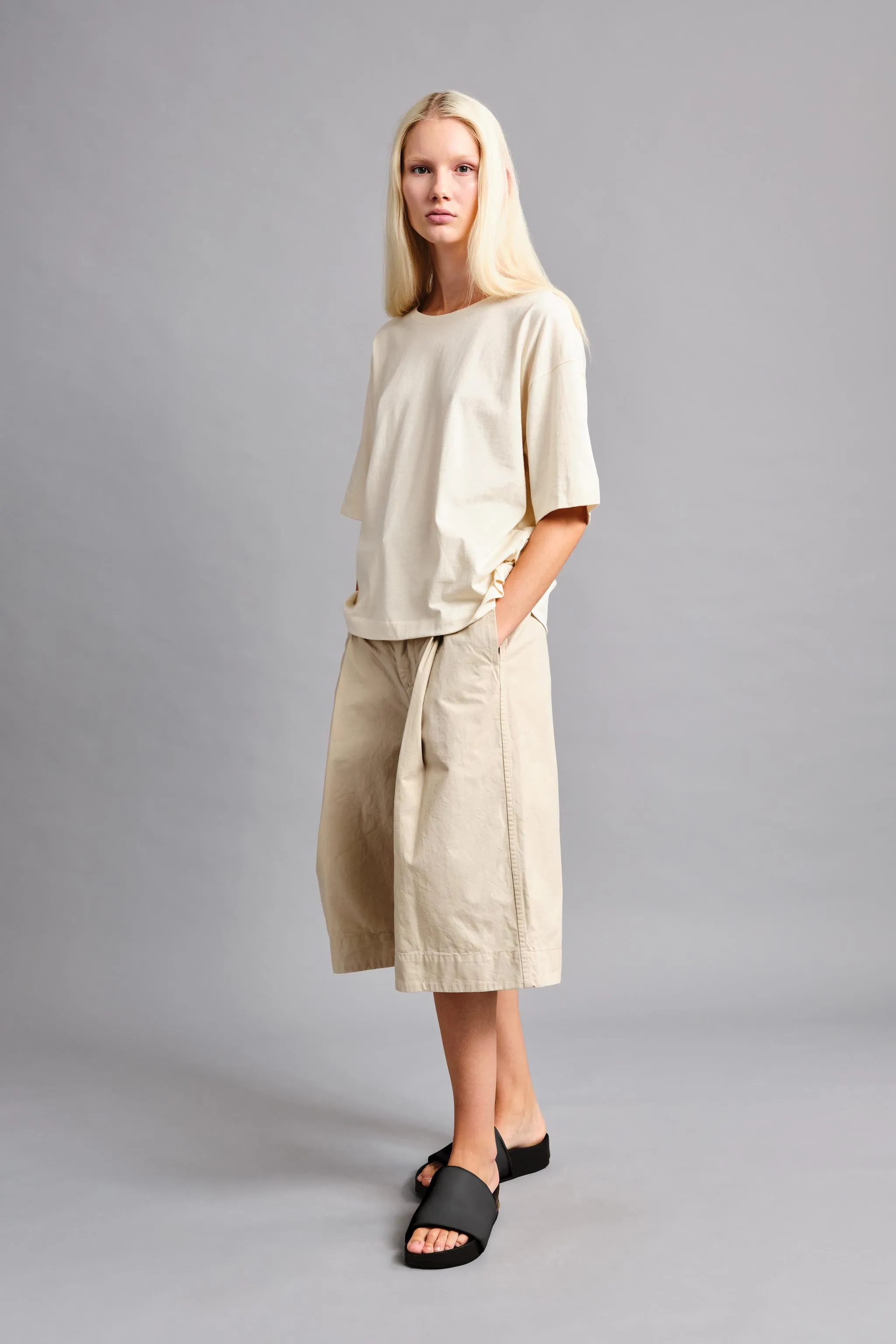 THE EXPLORER SHORT / WORK TWILL PORRIDGE,Men Wear