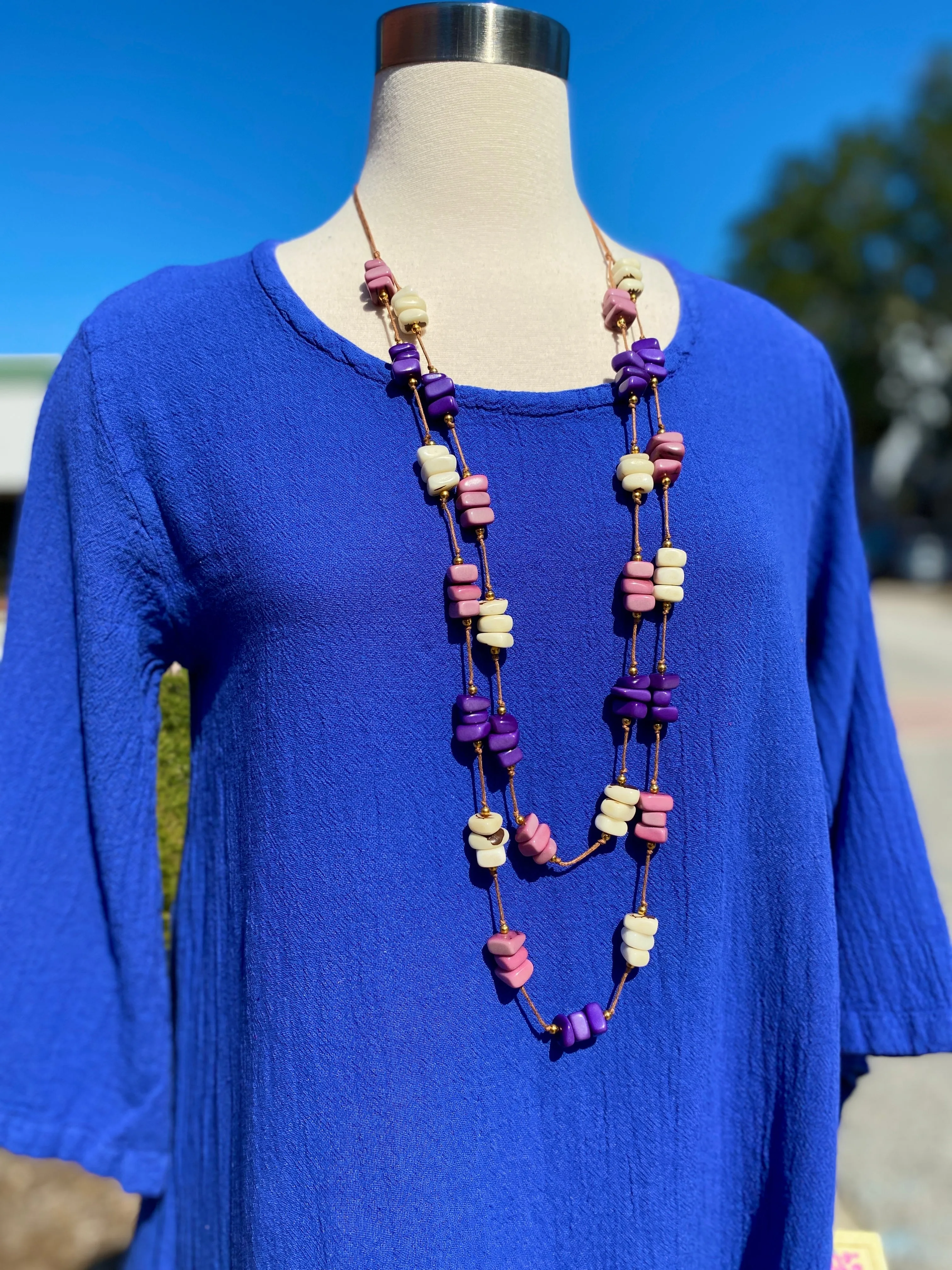 The Liz! New Drop Hemline Tunic Style Top in 100% Cotton Gauze,Women Wear