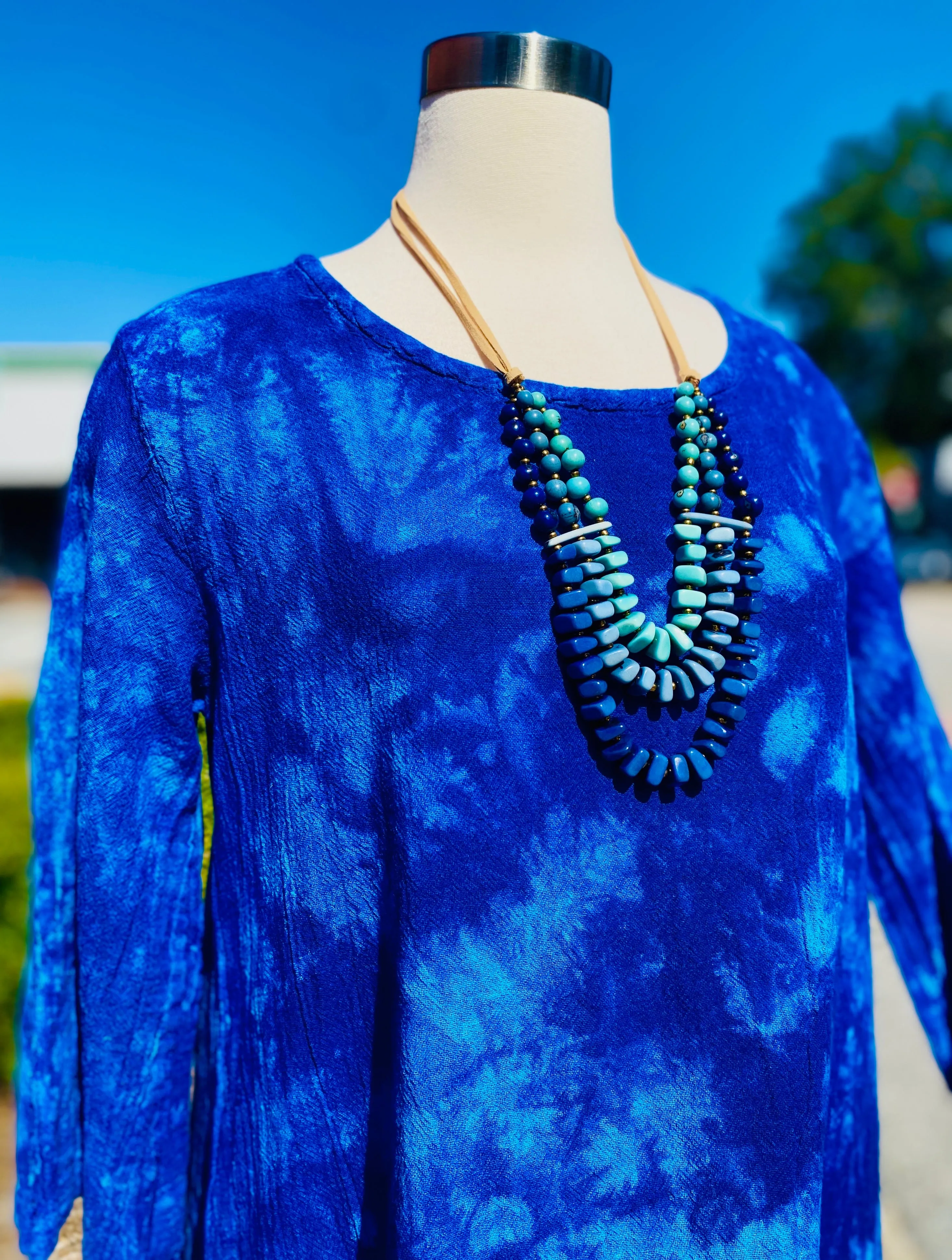 The Liz! New Drop Hemline Tunic Style Top in 100% Cotton Gauze,Women Wear
