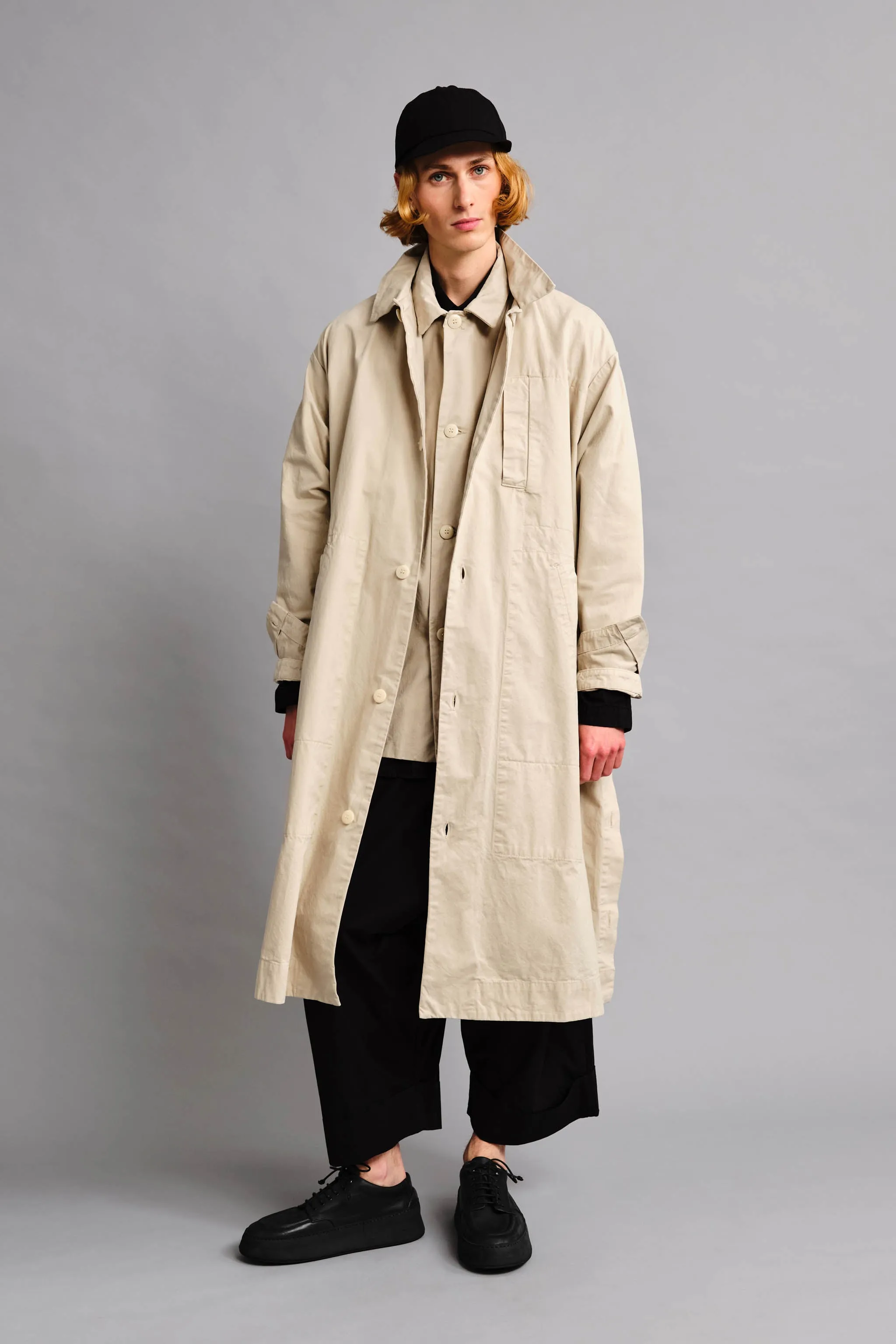 THE MESSENGER COAT / WORK TWILL PORRIDGE,Men Wear
