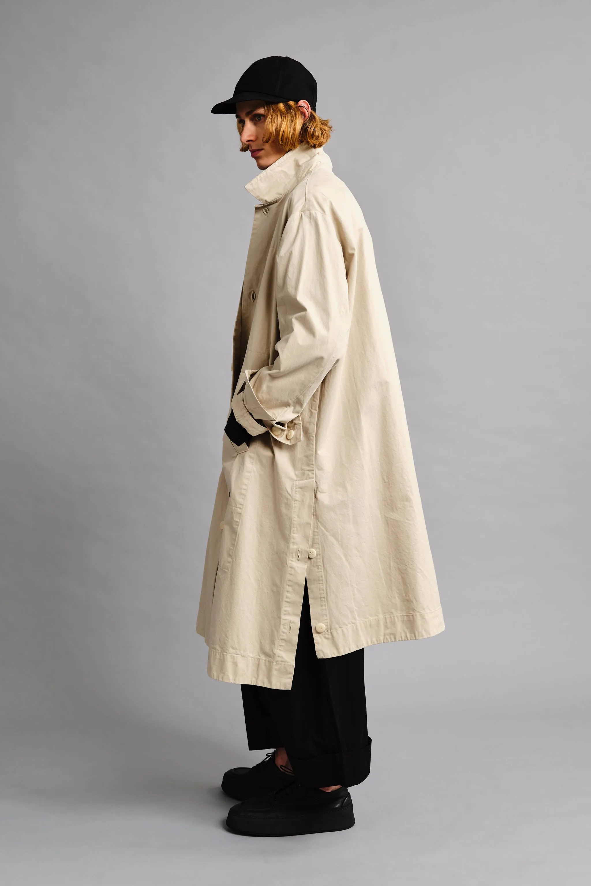 THE MESSENGER COAT / WORK TWILL PORRIDGE,Men Wear