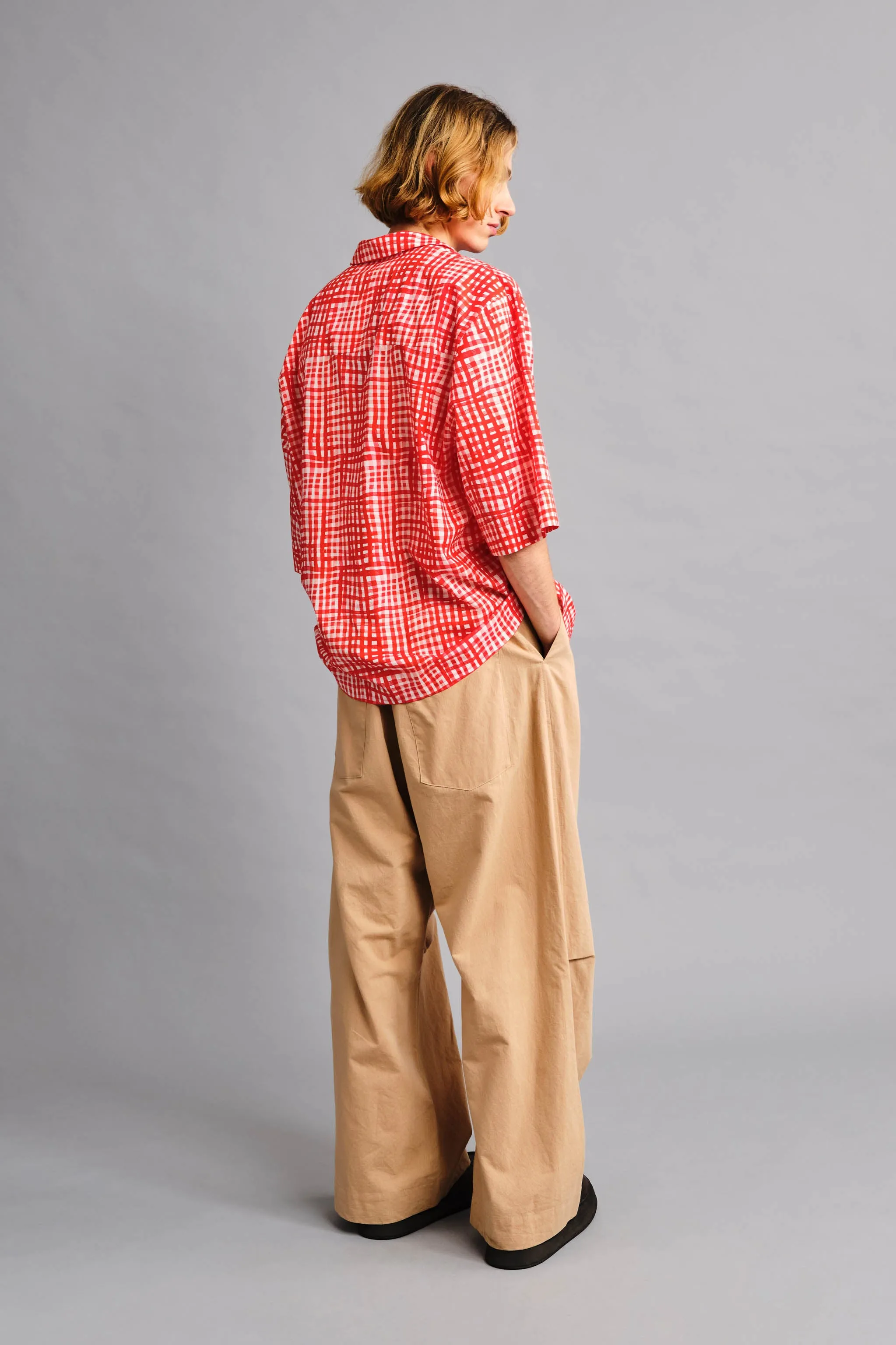 THE POTTER TROUSER / PAPER SUITING MILKY TEA,Men Wear