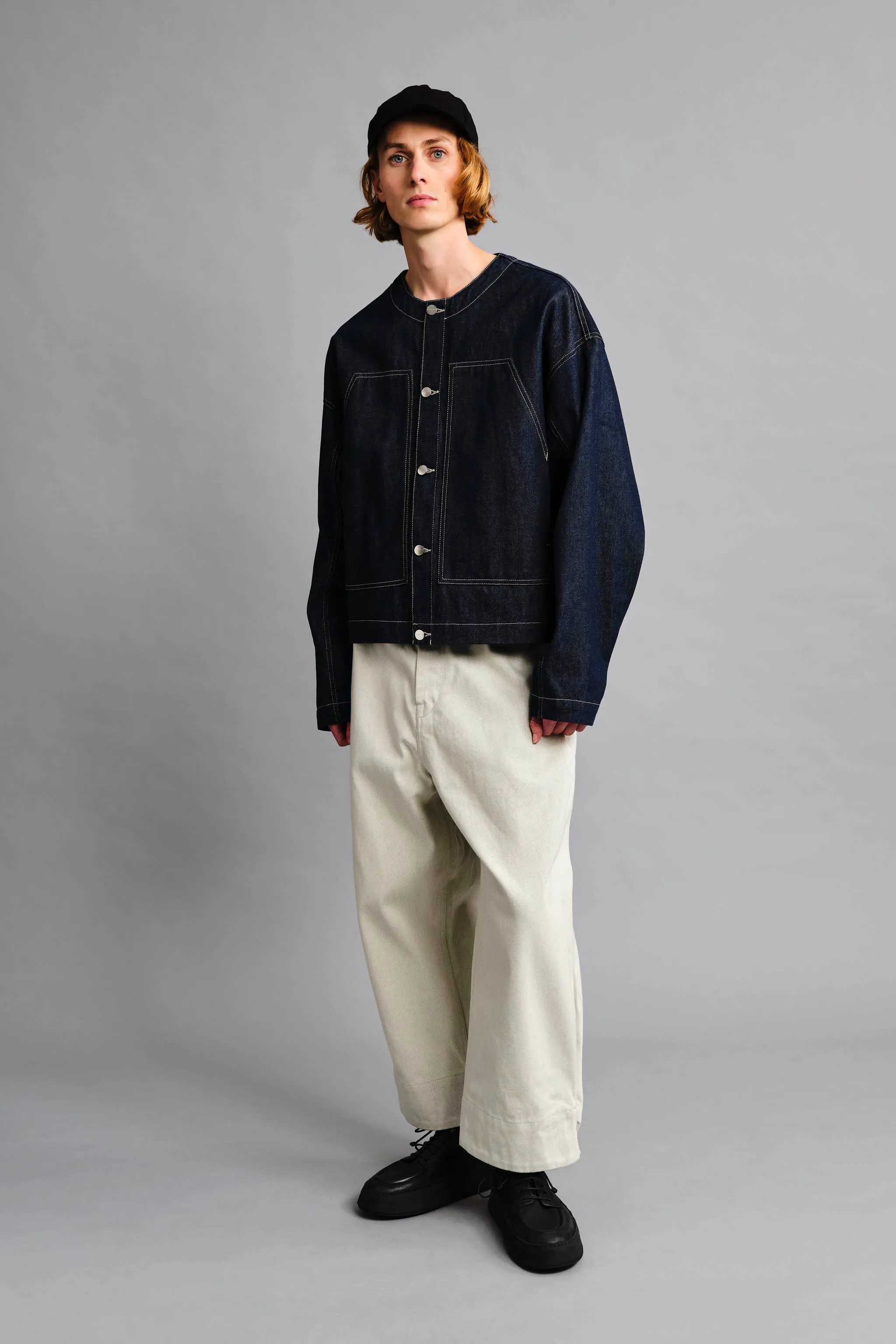 THE SKIPPER JACKET / ORGANIC DENIM INDIGO,Men Wear