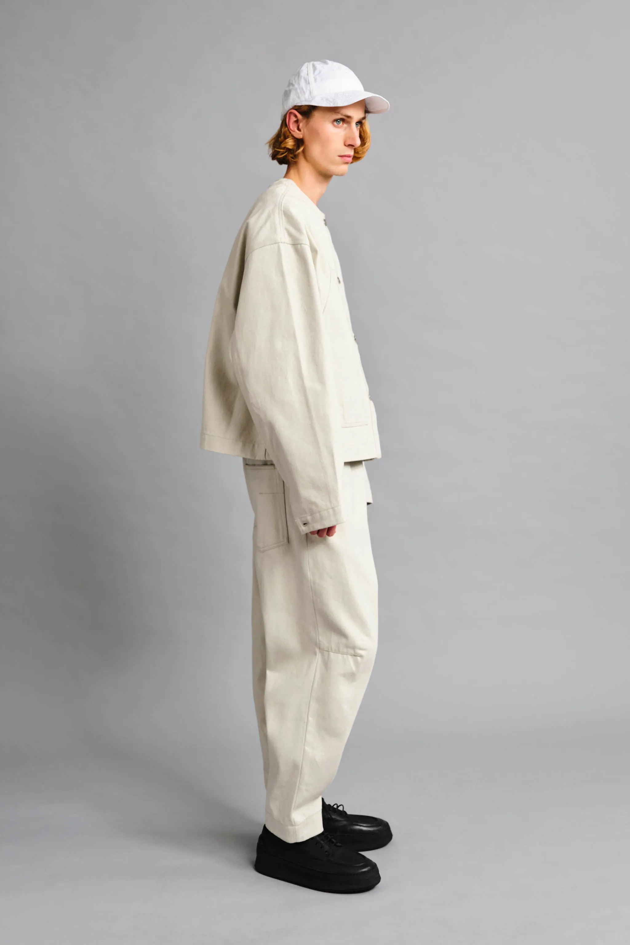 THE SKIPPER JACKET / RECYCLED DENIM CHALK BLUE,Men Wear