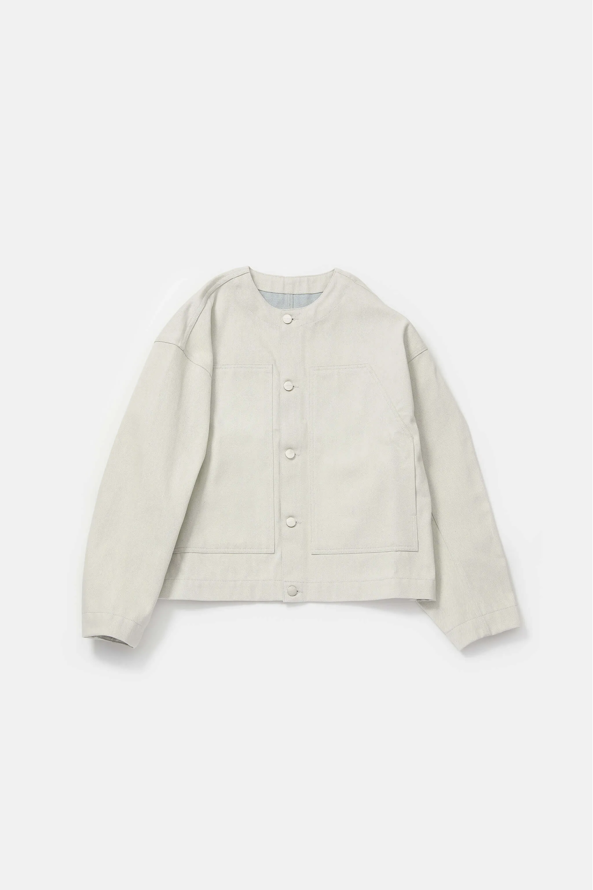 THE SKIPPER JACKET / RECYCLED DENIM CHALK BLUE,Men Wear