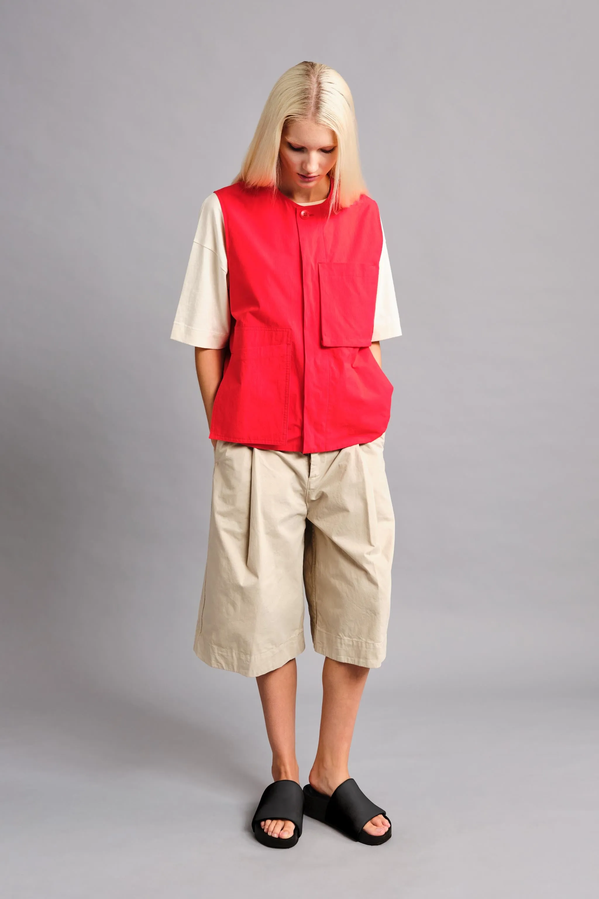 THE TINKER GILET / FINE RIPSTOP COTTON JAM,Men Wear
