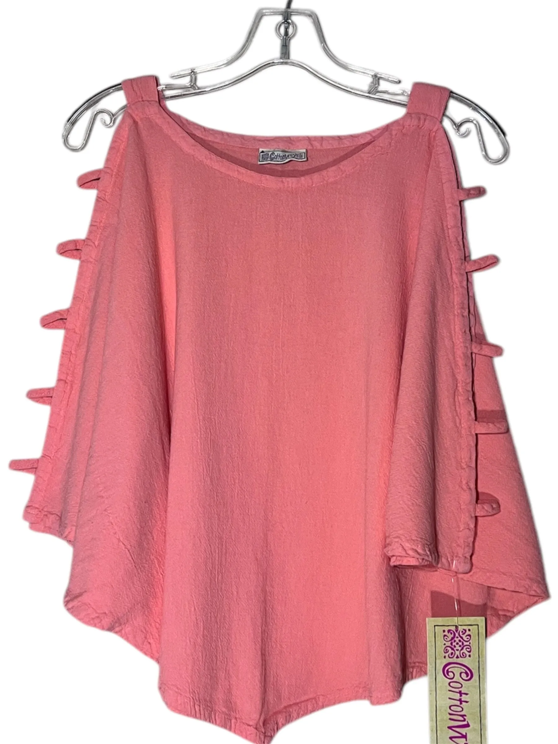 Viki Detailed Cut-Out 3/4 Sleeve Top,Women Wear