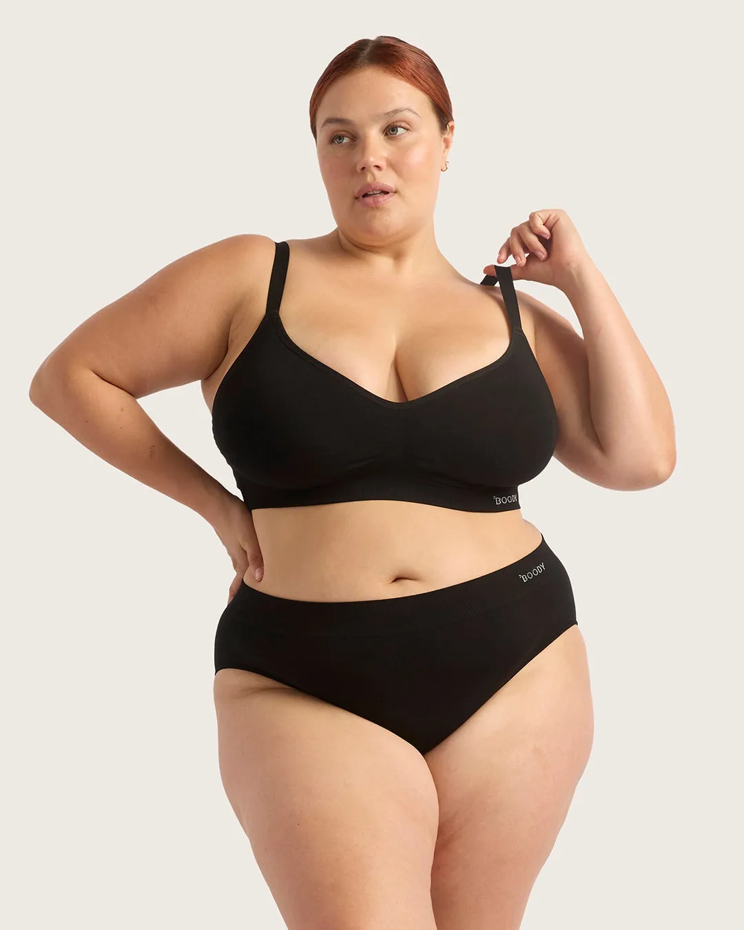 Wireless Full Bust T-Shirt Bra - Black,Women Wear