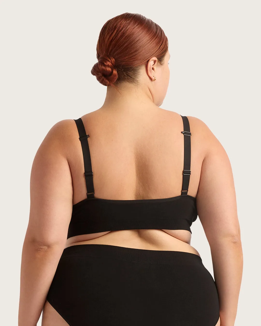 Wireless Full Bust T-Shirt Bra - Black,Women Wear