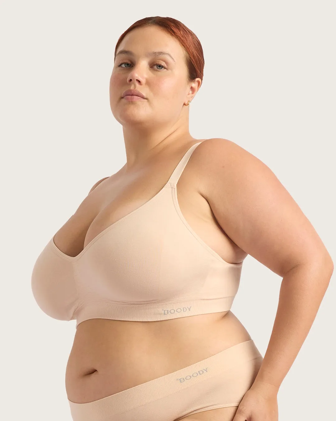 Wireless Full Bust T-Shirt Bra - Shell,Women Wear
