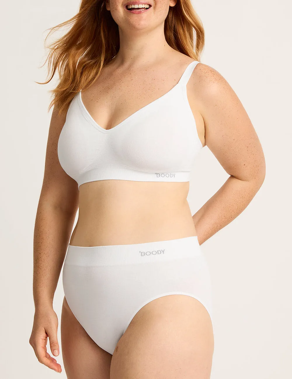 Wireless Full Bust T-Shirt Bra - White,Women Wear